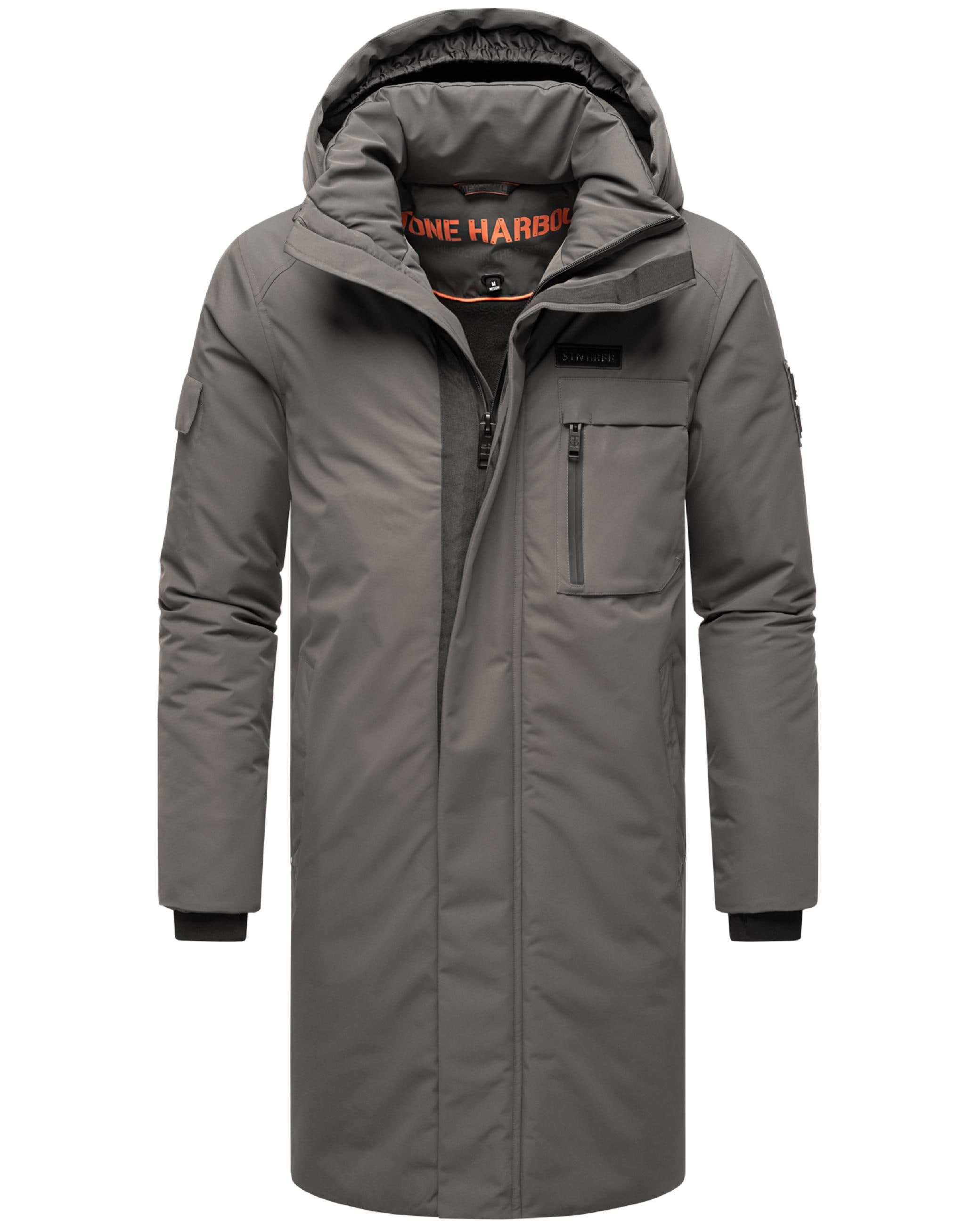 Regenmantel »Wintermantel Xandroo XX«, Lange, wasserdichte Herren Regenjacke mit Kapuze