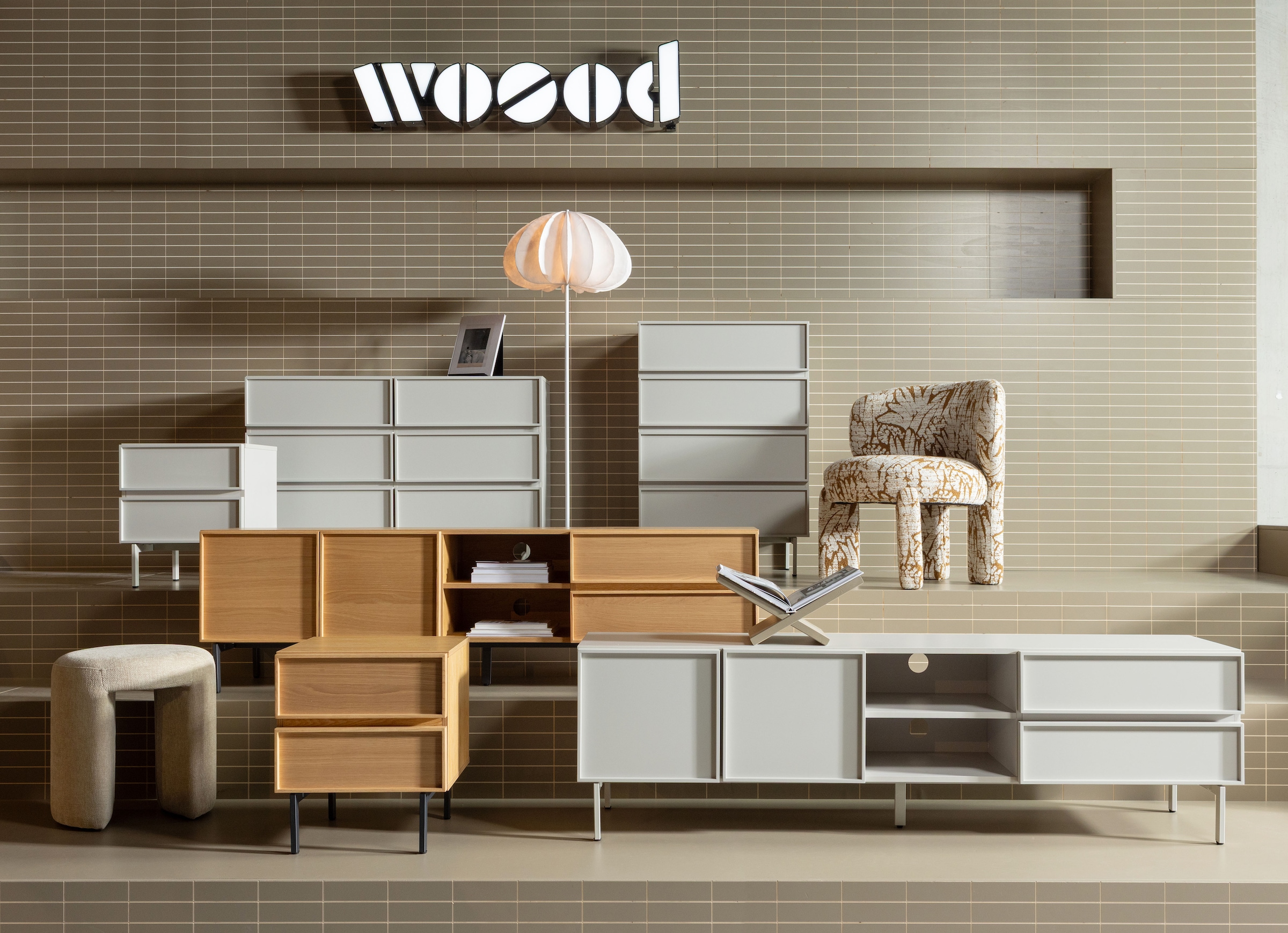WOOOD Nachtkommode »Tours mit kompakter Ausführung und Melamin-MDF B 45 x T 42 x H 51 cm« Schmutzabweisende Oberfläche, Tragkraft Deckplatte 50 kg
