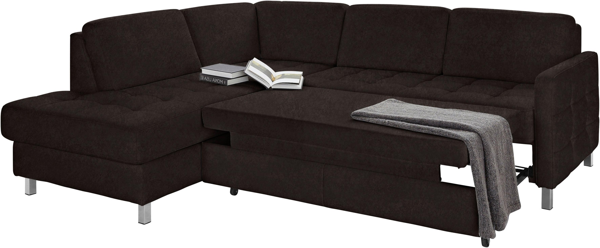 sit&more Ecksofa »Pablo L-Form«, wahlweise mit Bettfunktion und Bettkasten