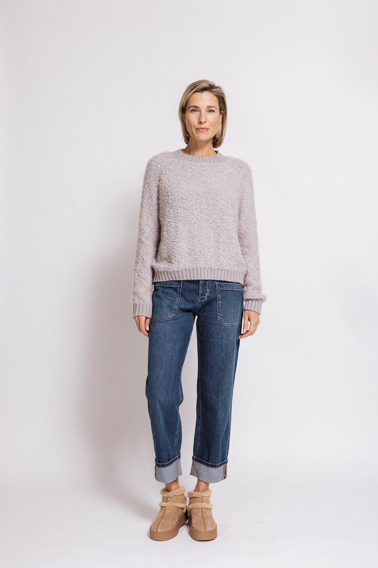 Zhrill Strickpullover »JUTTI« in Bouclé-Optik / Rundhalsausschnitt