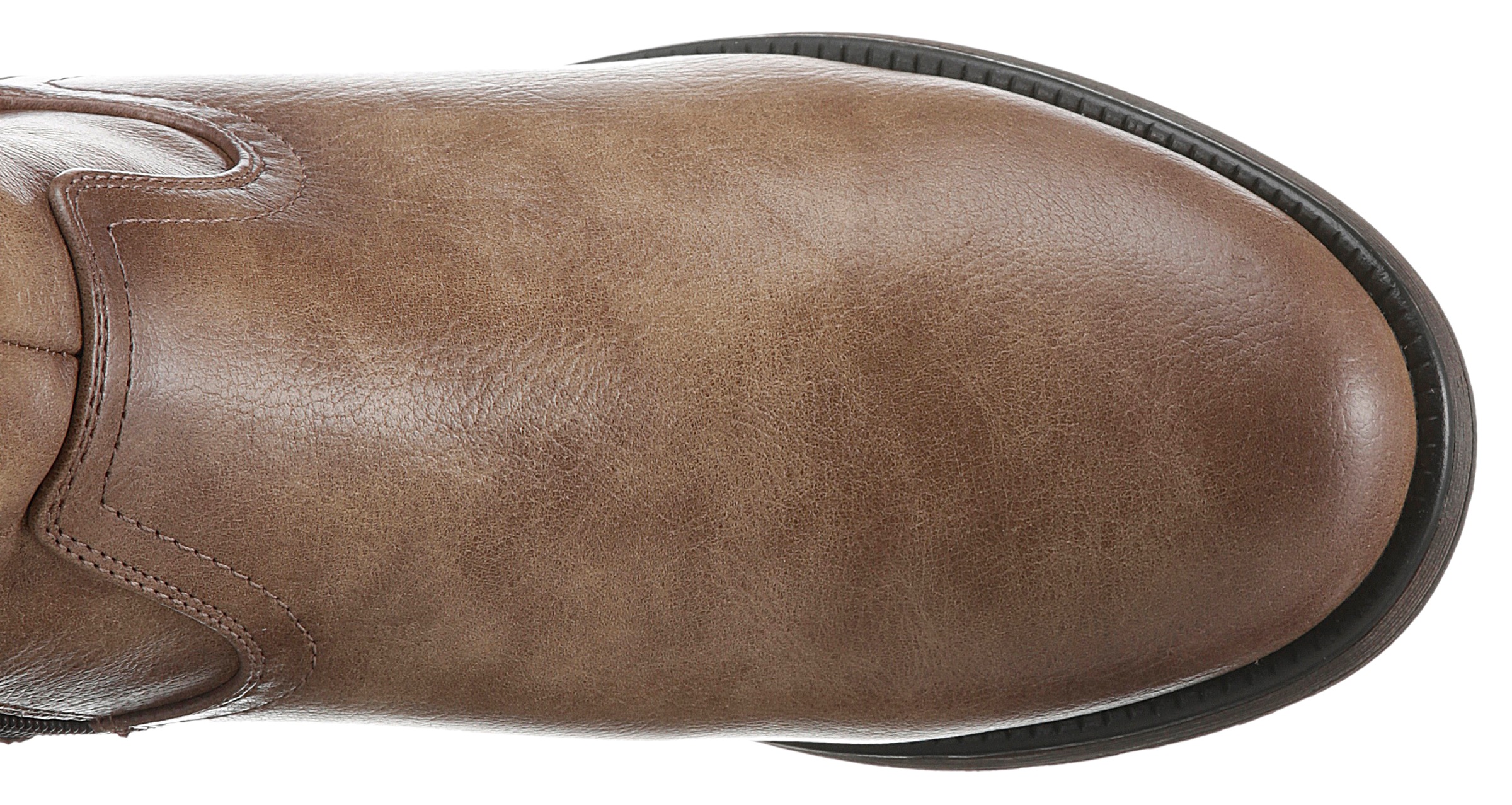 Mustang Shoes Winterstiefel, Langschaftstiefel, Blockabsatz, mit Raffungen am slouchy Schaft