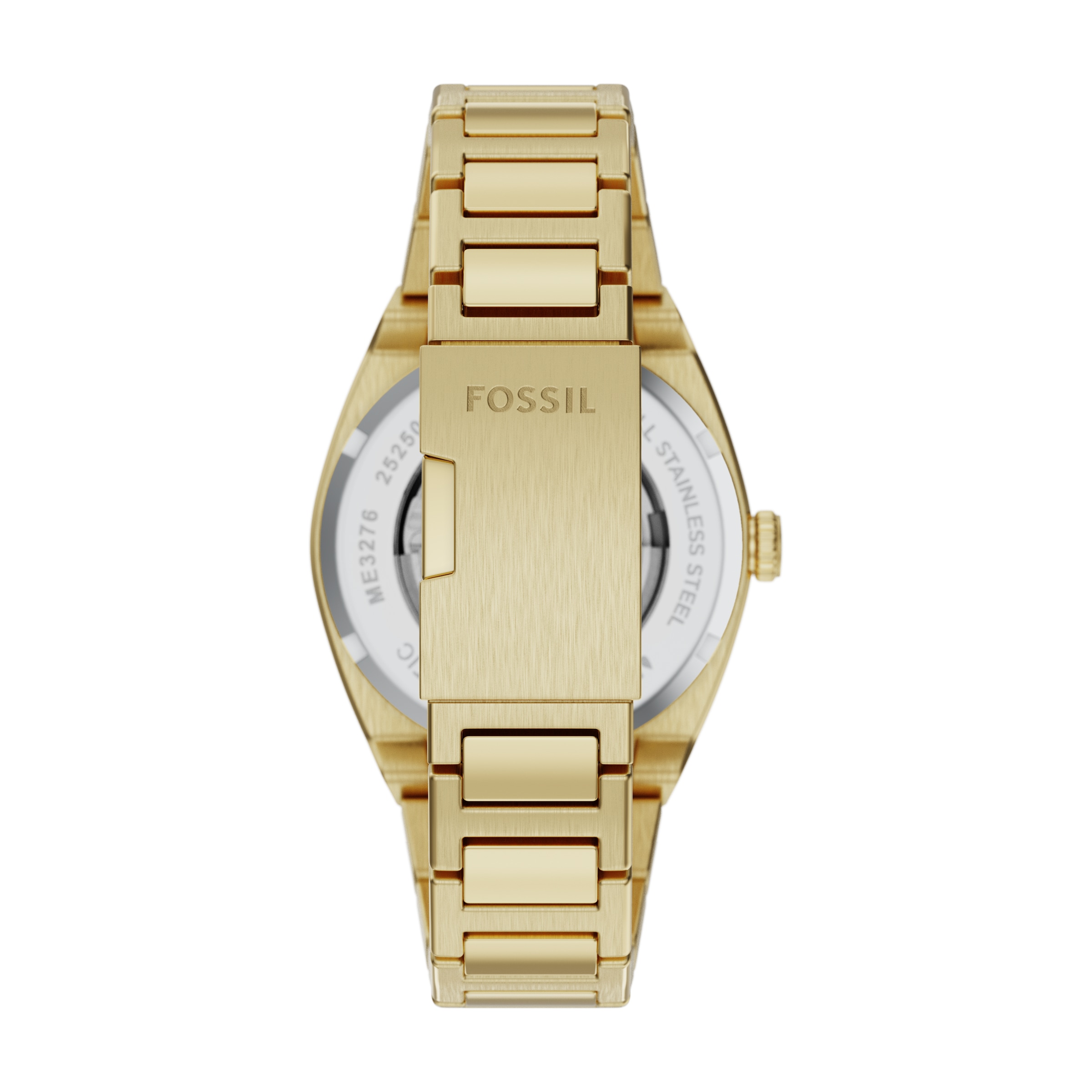 Fossil Automatikuhr »EVERETT« Armbanduhr, Herrenuhr, Mechanische Uhr, Edelstahlarmband, analog