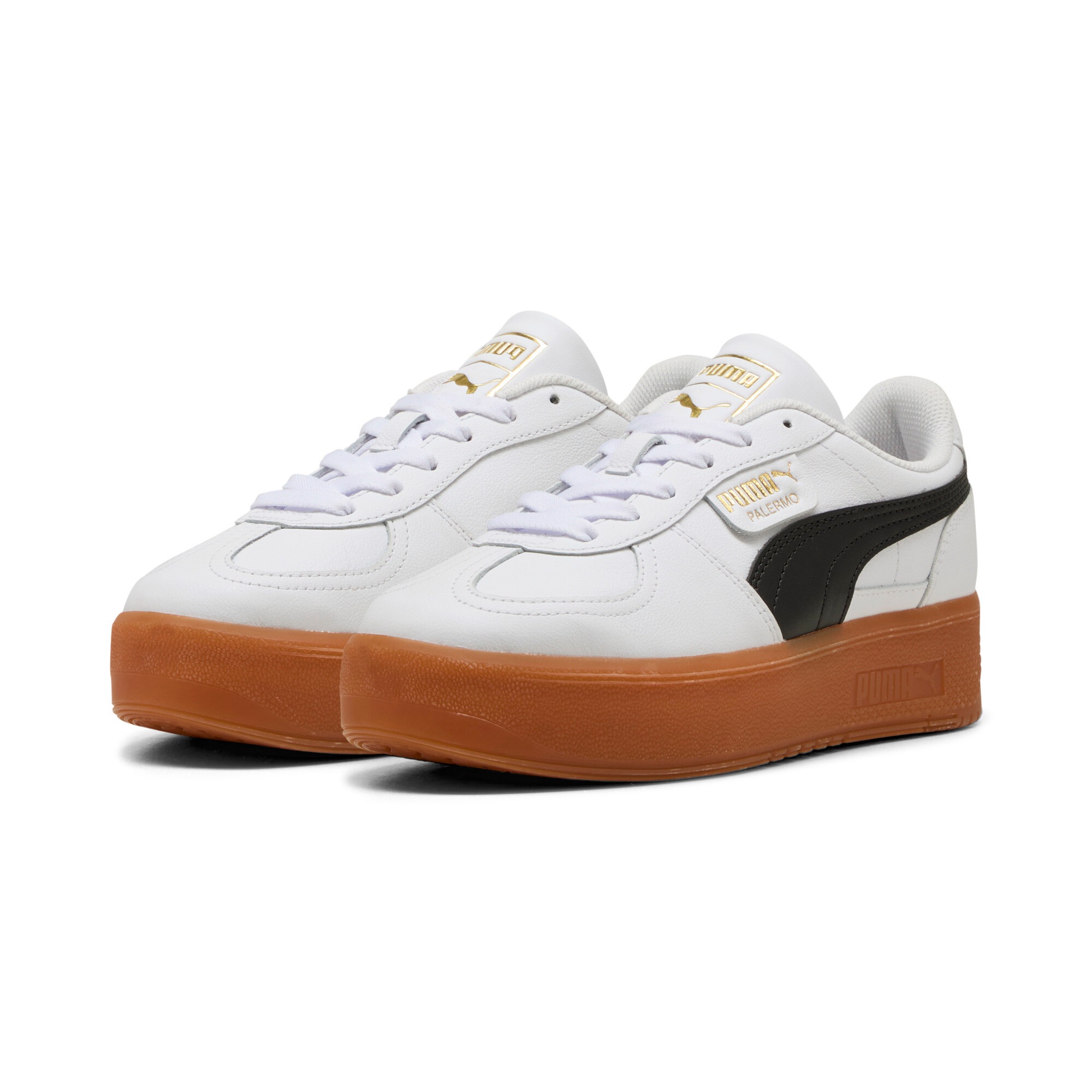 PUMA, Damen, »PALERMO ELEVATA LTH WNS«, PUMA White-Gum, 41, PUMA White-Gum, Reguläre Breite