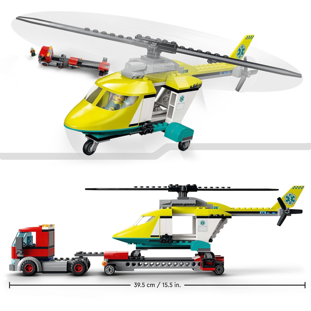 LEGO® Konstruktionsspielsteine »Hubschrauber Transporter (60343), LEGO® City«, (215 St.)