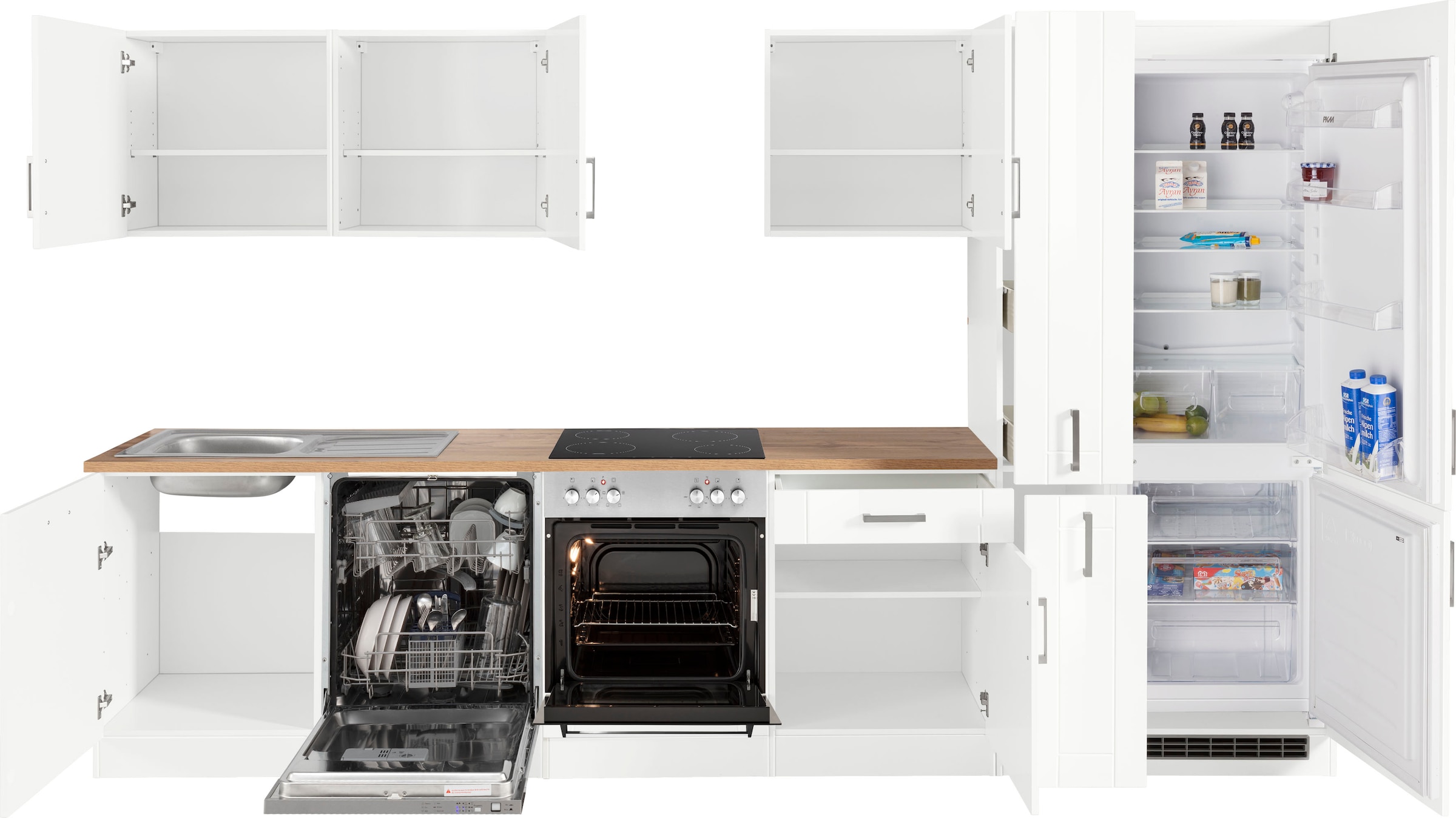 KOCHSTATION Küchenzeile »KS-Tinnum« ohne E-Geräte, Breite 330 cm