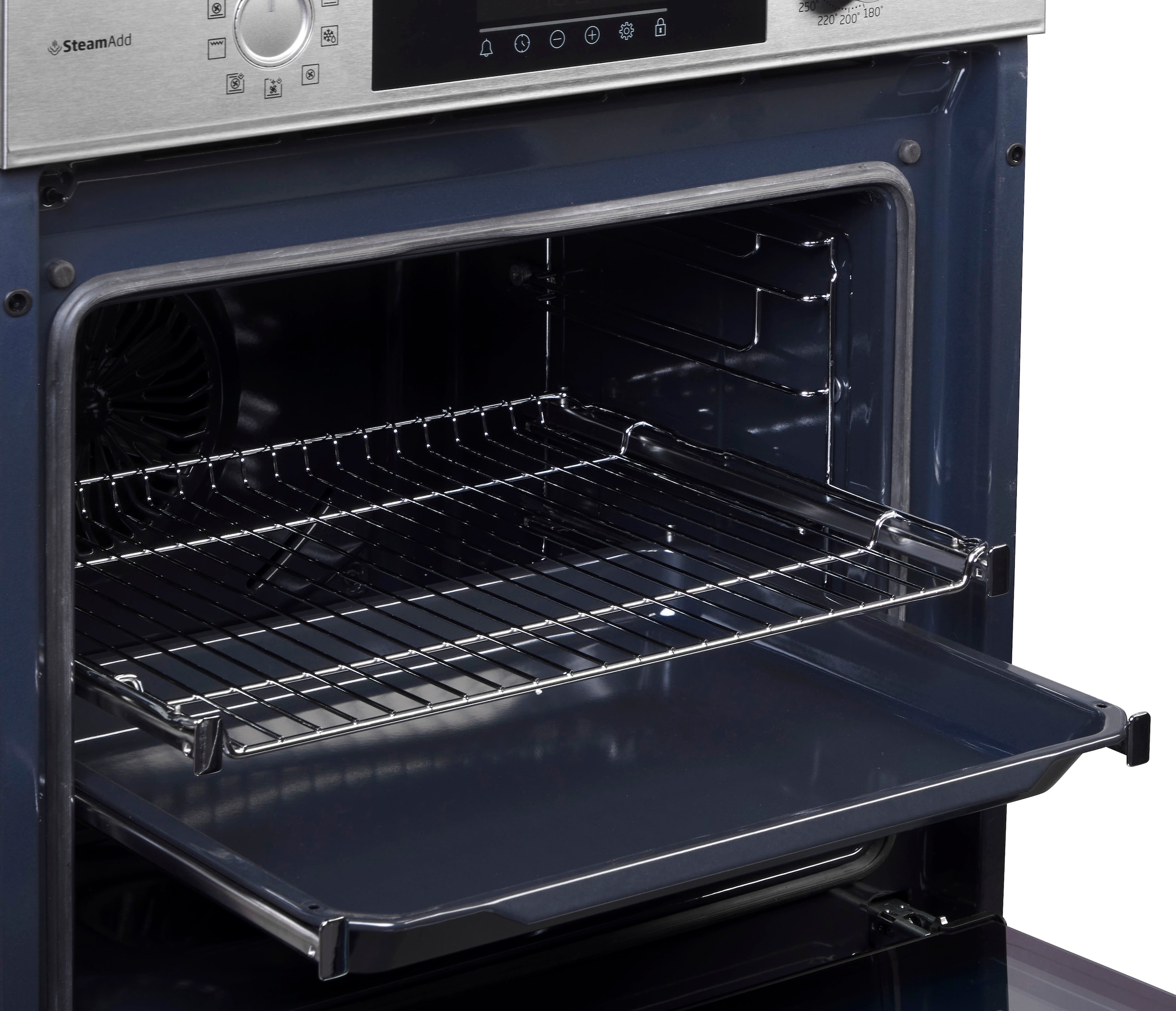 BEKO Einbaubackofen  »BBIS12301XE«, mit 2-fach-Teleskopauszug, SteamShine, SteamAdd Dampffunktion