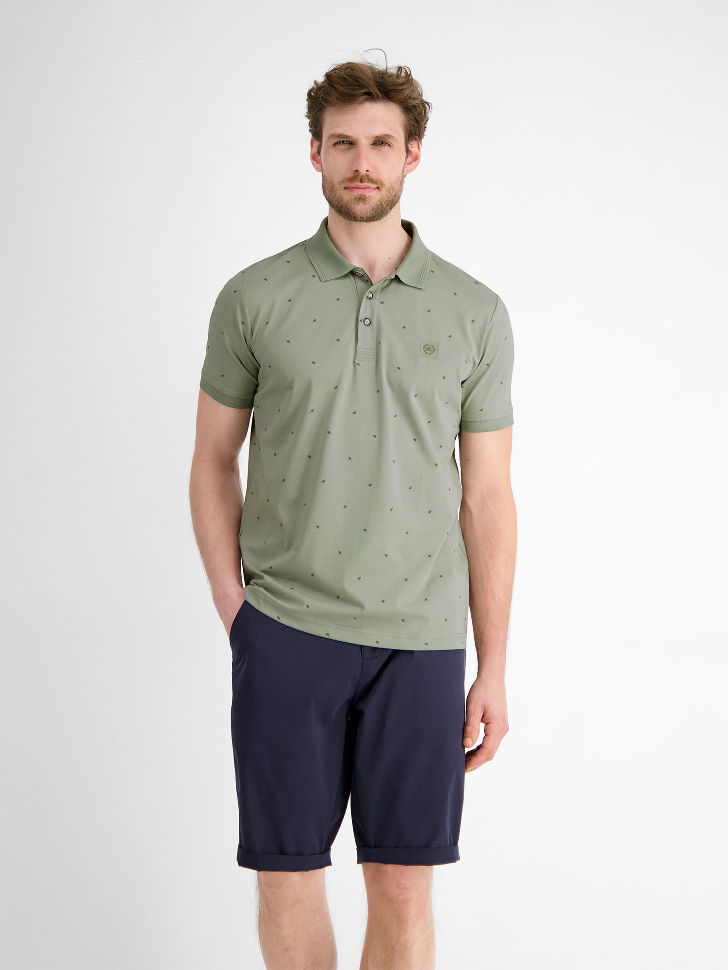 LERROS Poloshirt »LERROS Gemustertes COOL & DRY Poloshirt«