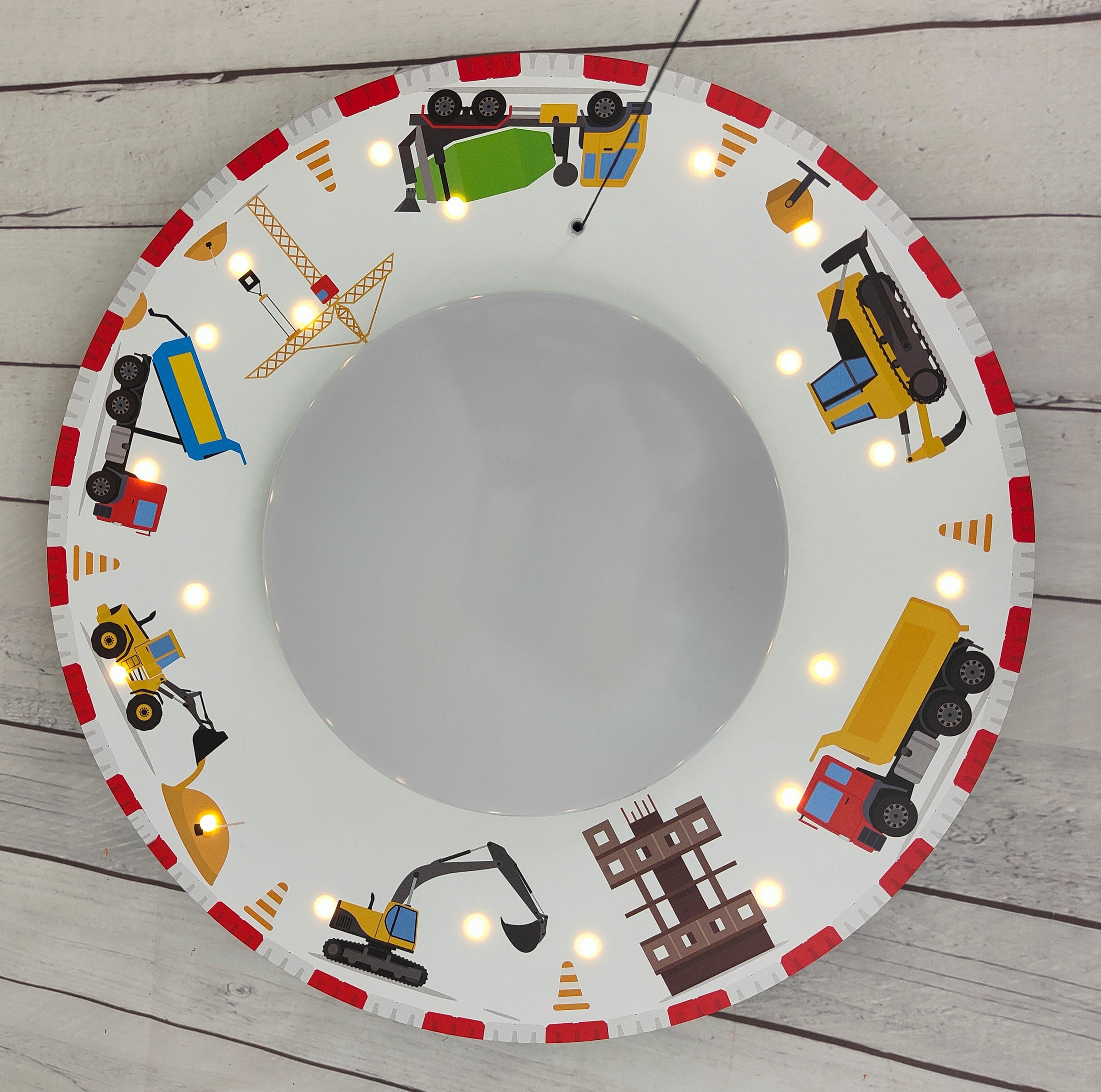 niermann Deckenleuchte »Baustelle, Kinderlampe, Kinderzimmer« E27 1 Stk. hochwertiger Druck auf kompletter Oberfläche