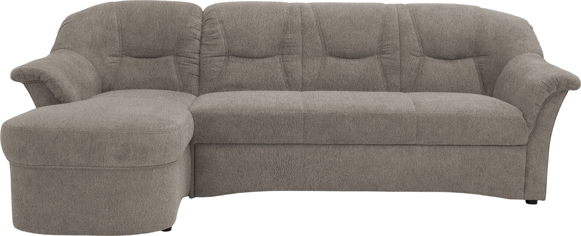 OTTO home Ecksofa »Langelland 232 x 146 cm, auch mit Schlaffunktion, mittelfester Sitz« L-Form, mit Federkern, pflegeleichter, weicher Luxus-Microfaser