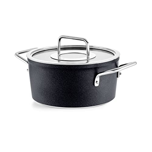 FISSLER Marmite avec couvercle en verre ADAM0ANT 20cm/2,7l Antiadhésif/Noir noir