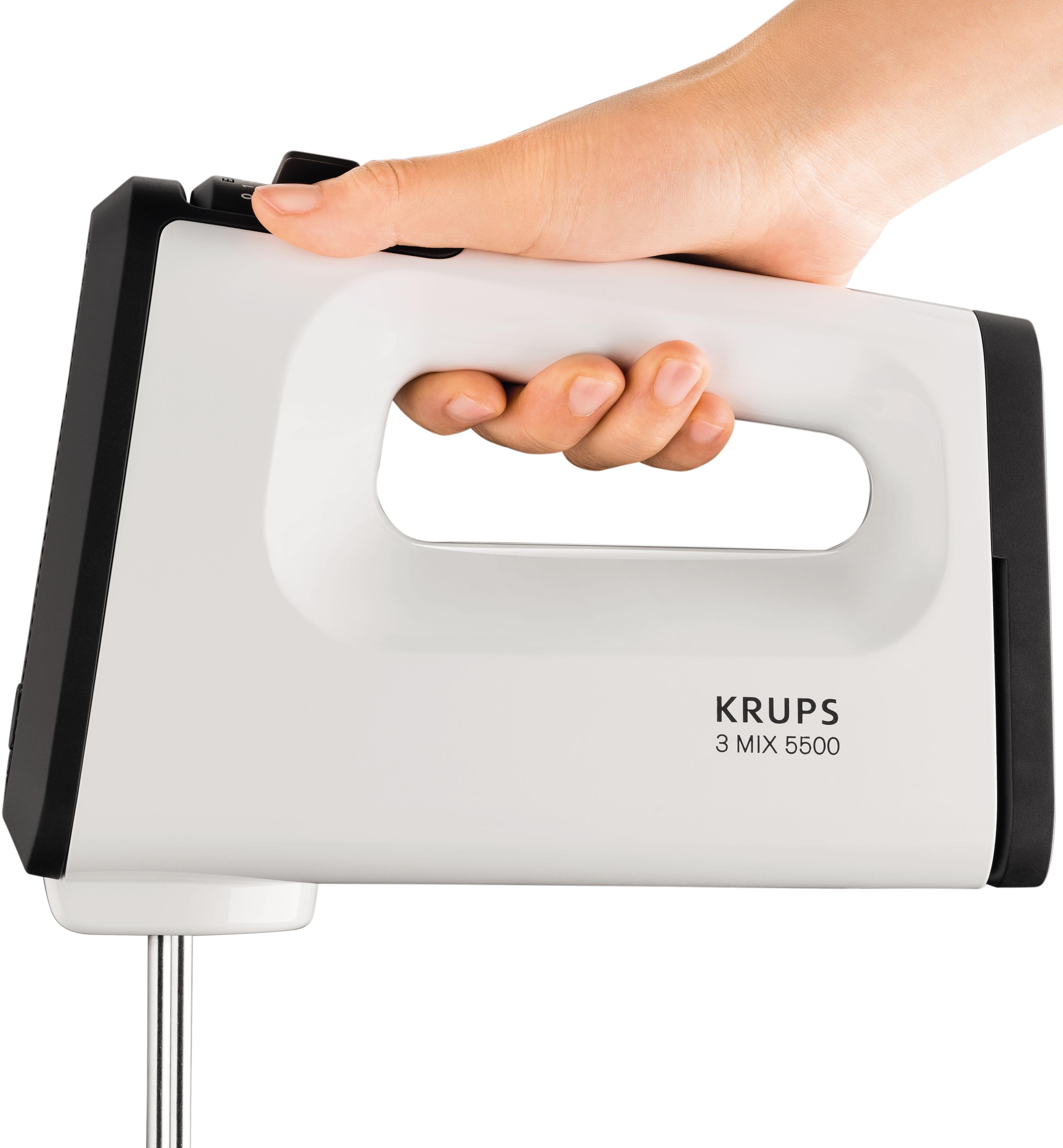 Krups Handmixer »GN5021 3 Mix«, Knethaken Garantie und mit 3 Jahren 5 Edelstahl W, Geschwindigkeiten, aus XXL inkl. 500 Rührbesen