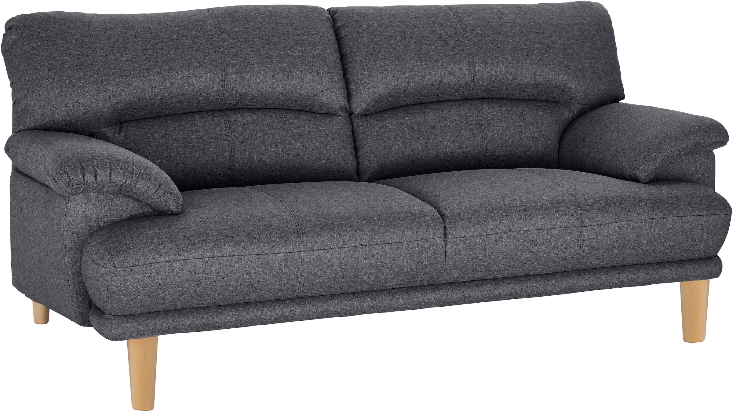 TRENDMANUFAKTUR 3-Sitzer »Cecilia, Sofa in italienischem Design«, mit tollem Sitzkomfort, extrabequeme Armlehnen, Holzfüße