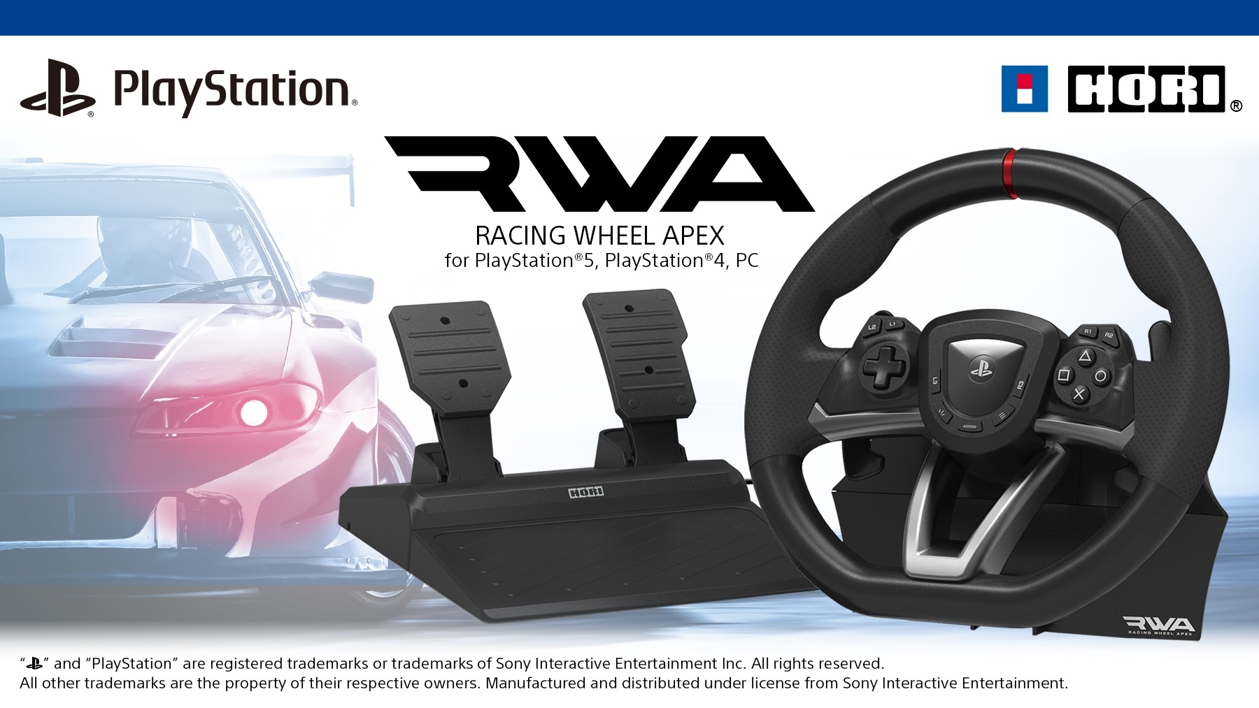 Hori Lenkrad »PS5 Lenkrad RWA: Racing Wheel Apex« ➥ 3 Jahre XXL Garantie