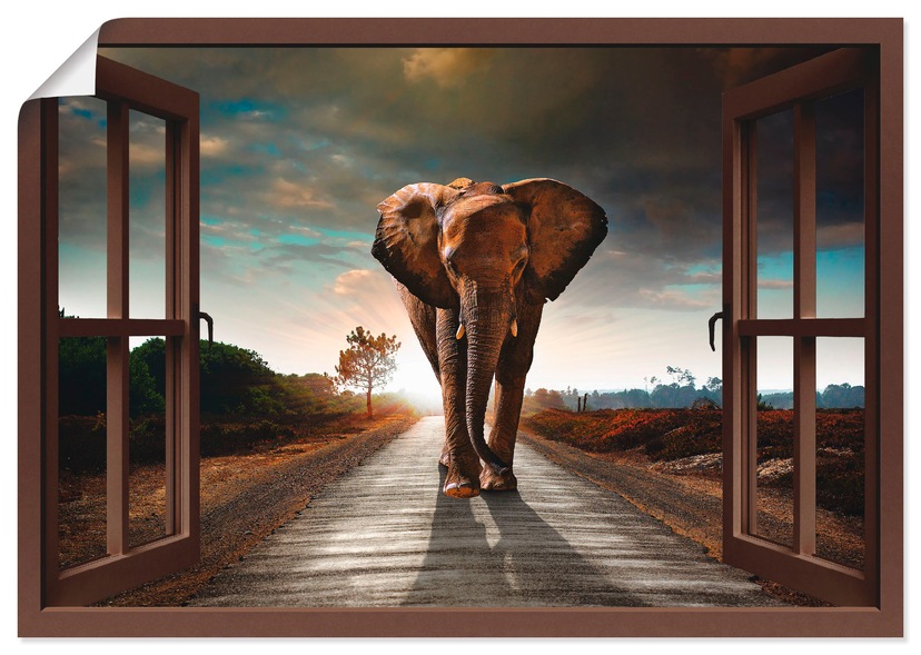 Wanderung« Reinders! Deco-Panel bestellen Raten »Elefant auf