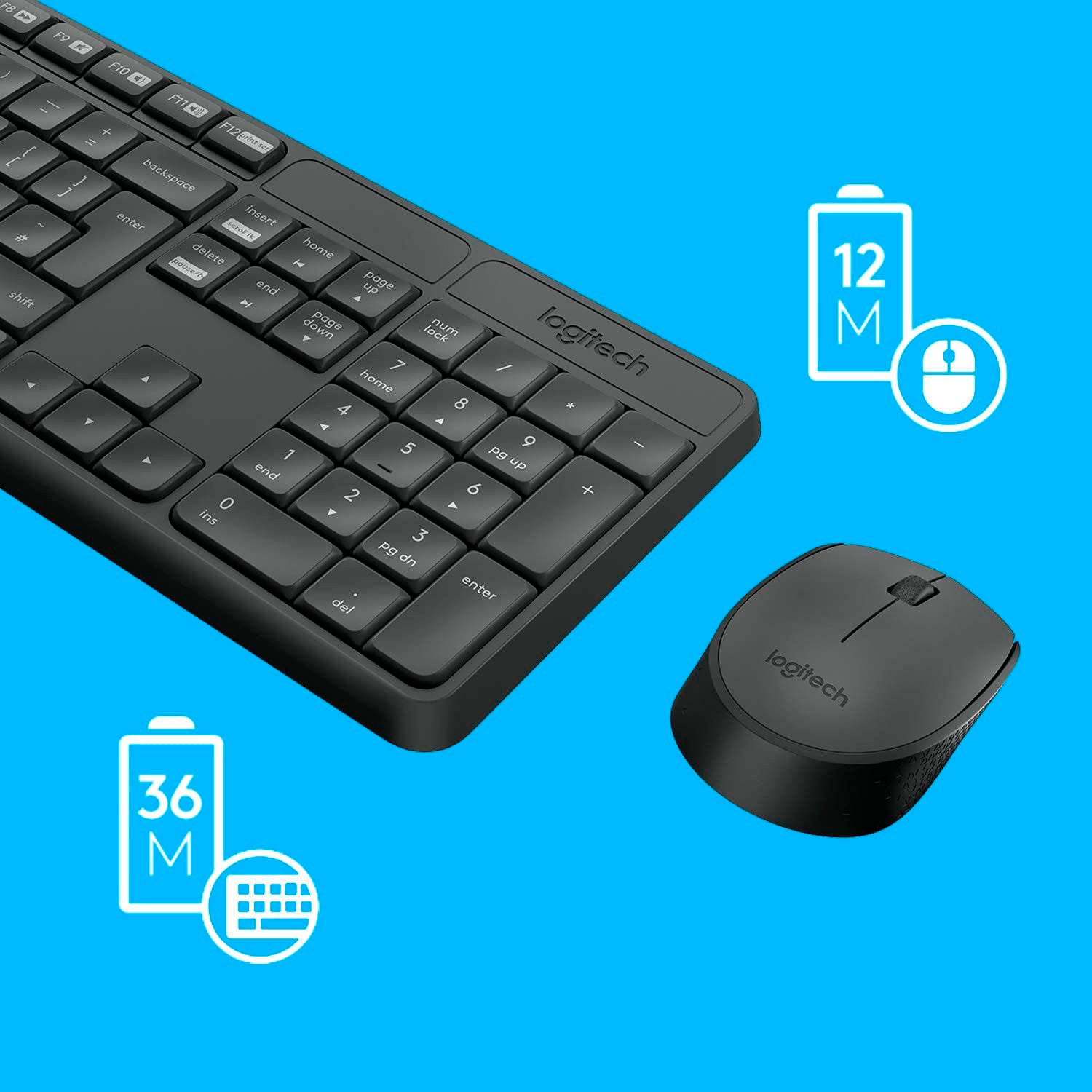 Logitech Tastatur »Wireless Combo MK235 - DE-Layout«