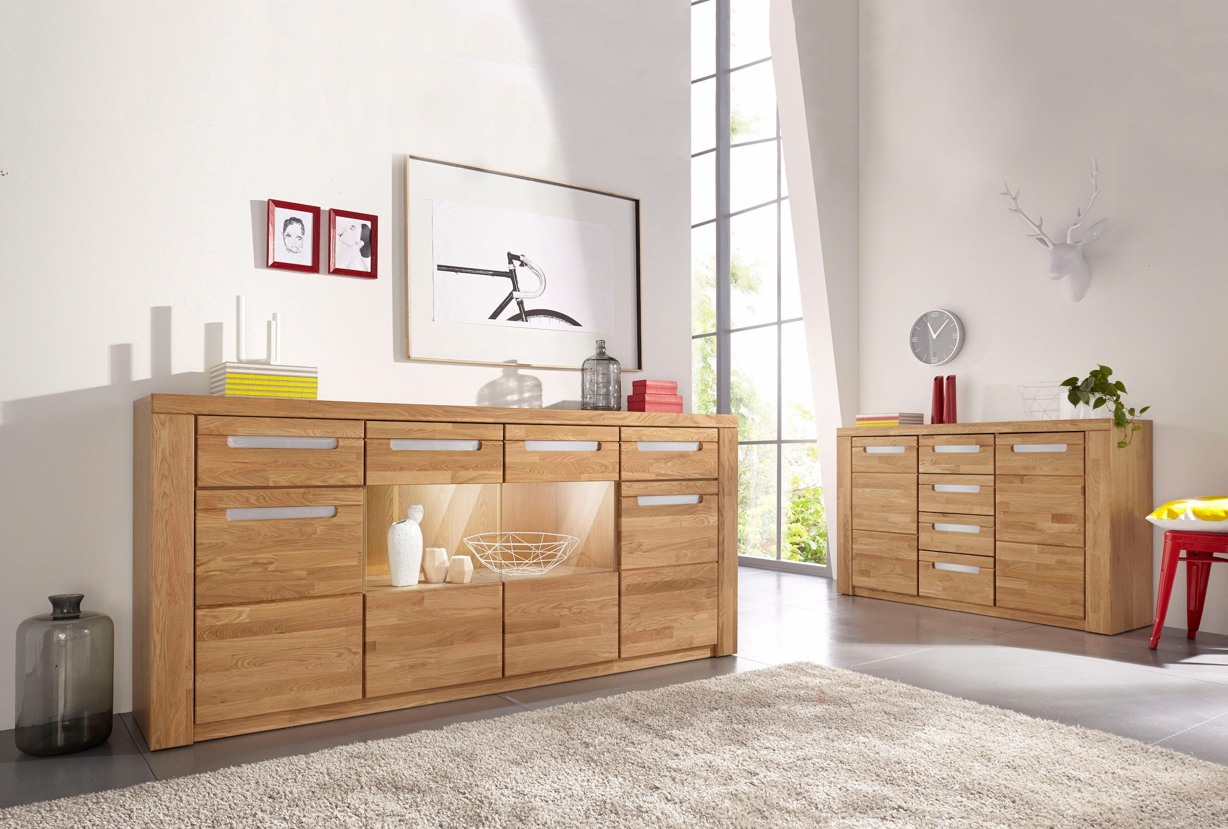 Home affaire Sideboard »Kolding«, Breite 140 cm mit 4 Schubkästen