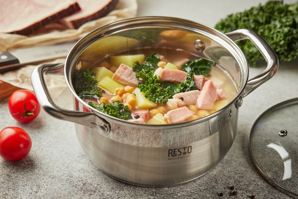 RESTO Kitchenware Kochtopf »Libra, Topf energiesparend und spülmaschinenfest« 2 Stk. tlg. Edelstahl 18/10