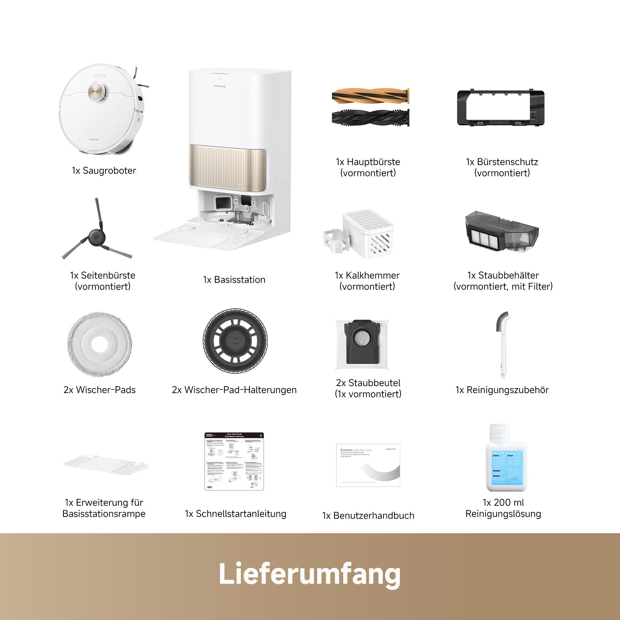 Dreame Saugroboter »L40s Pro Ultra« Basisstation, App-Steuerung, 600 Watt