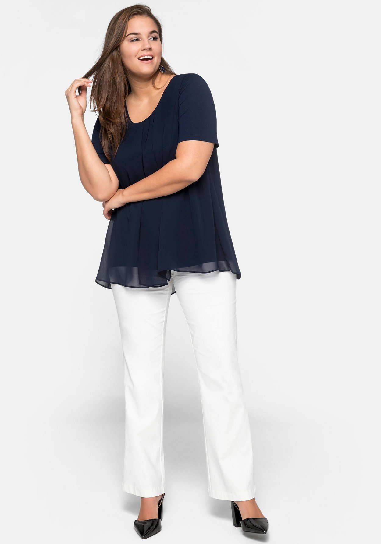 Sheego Blusenshirt »Blusenshirt im Lagenlook«