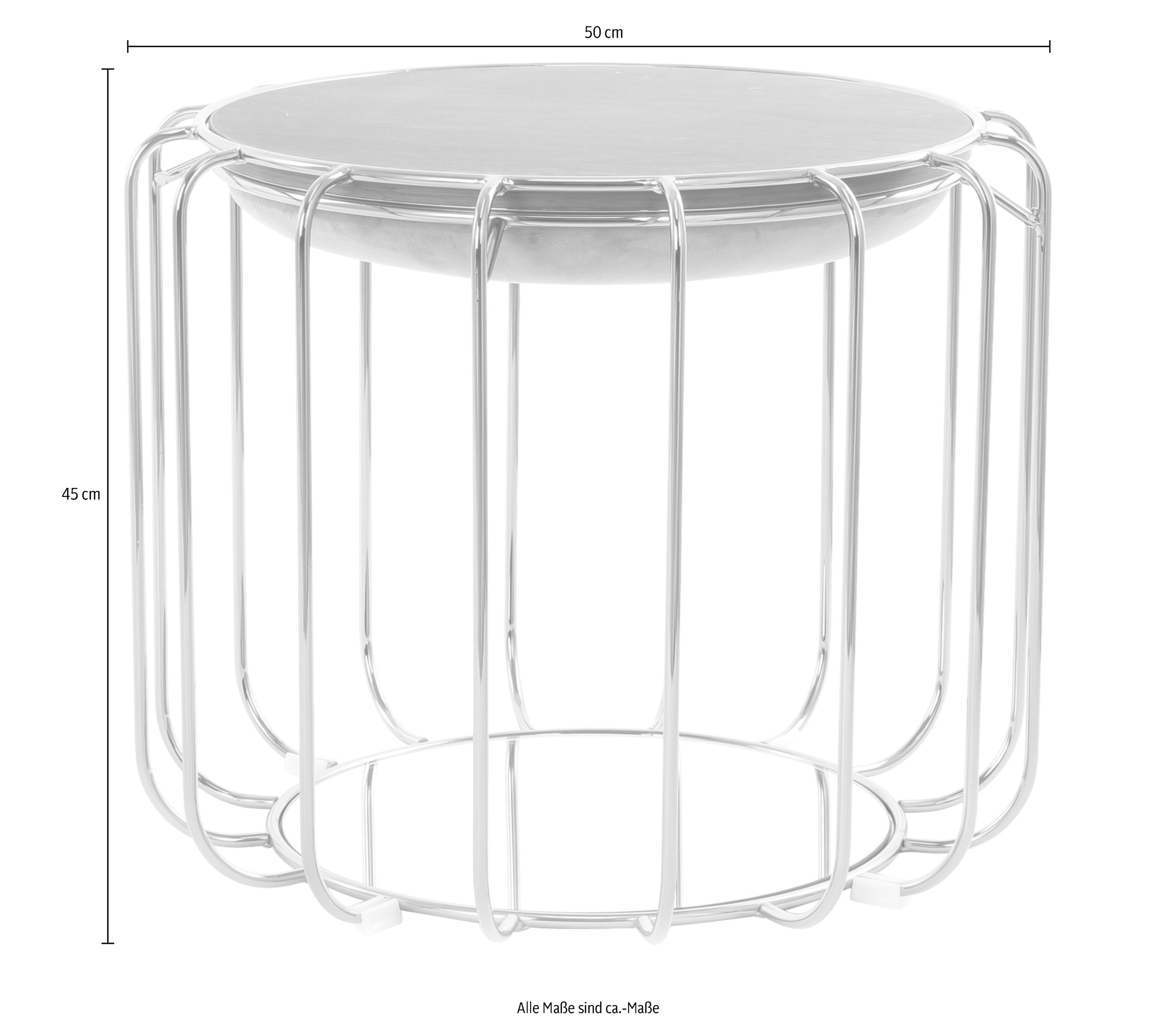 Kayoom Beistelltisch »Pouf Comfortable 110, abnehmbares und wendbares Oberteil«, (1 St.), praktisch umzuwandeln in Tisch oder Hocker, mit Spiegelglas