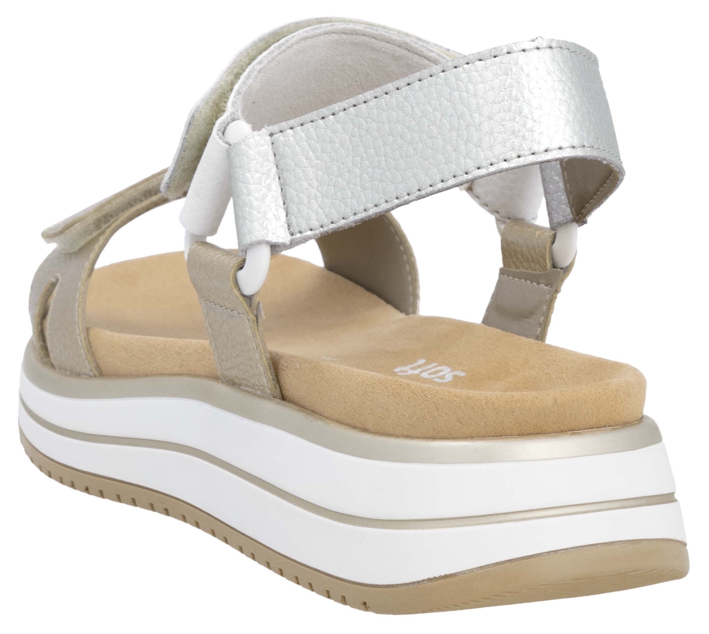 Remonte Riemchensandale »Elisabeth Hurley-Collection«, Keilabsatz, Klettschuh, Sandalette mit Plateausohle