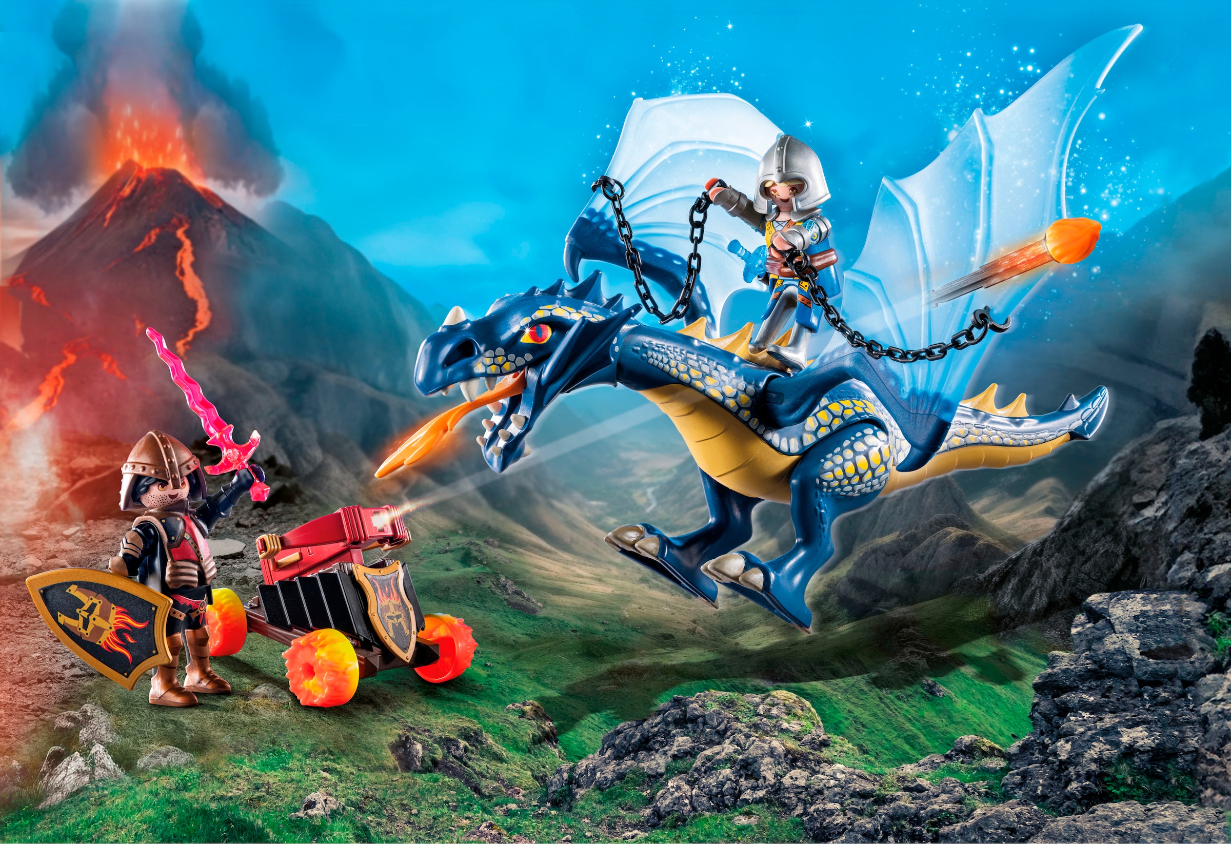 Playmobil® Konstruktions-Spielset »Drache im Gefecht (71644), Novelmore«, (39 St.), Made in Europe