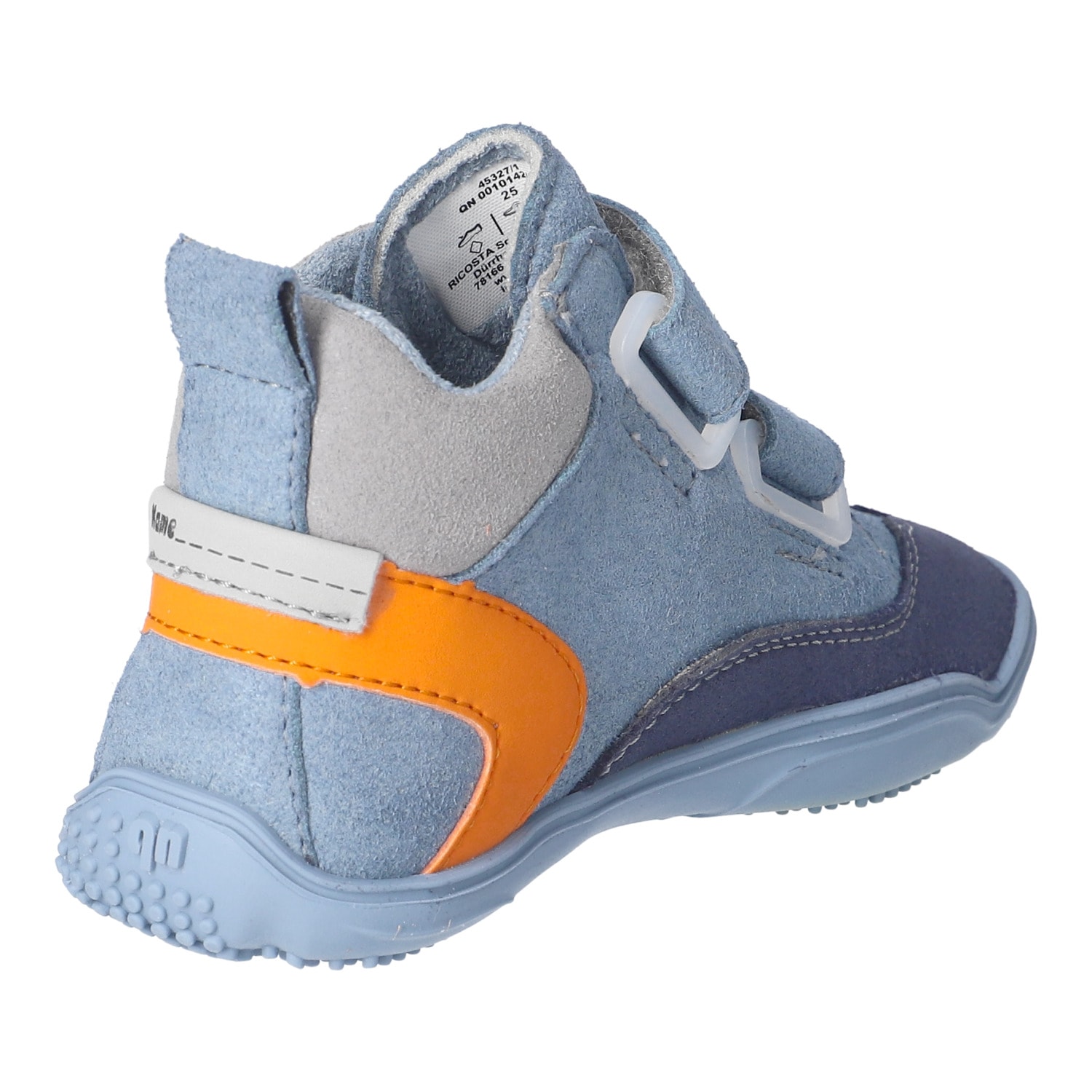 qnuffs Barfußschuh »Kastanie«  Klettschuh, mit Namensschild an der Ferse, kürzbarer Klettriemen