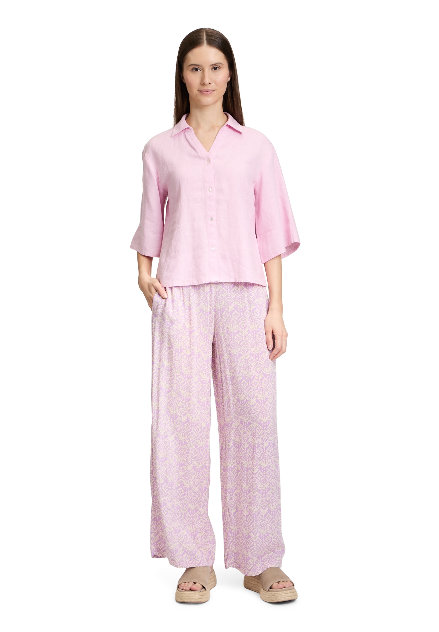 Cartoon Klassische Bluse »Leinenbluse mit Kragen«
