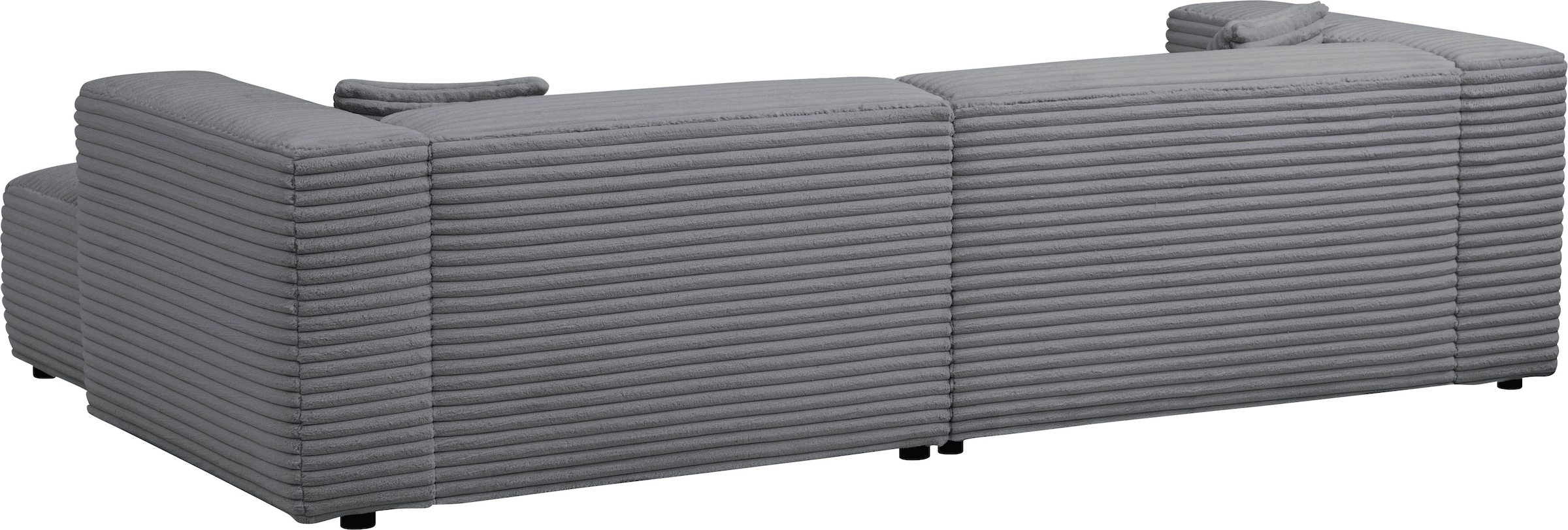andas Ecksofa »BAKELS, L-Form in Cord oder Boucle-Stoff, moderne Couch«, wahlweise Recamiere rechts/links, bequemer Sitzkomfort