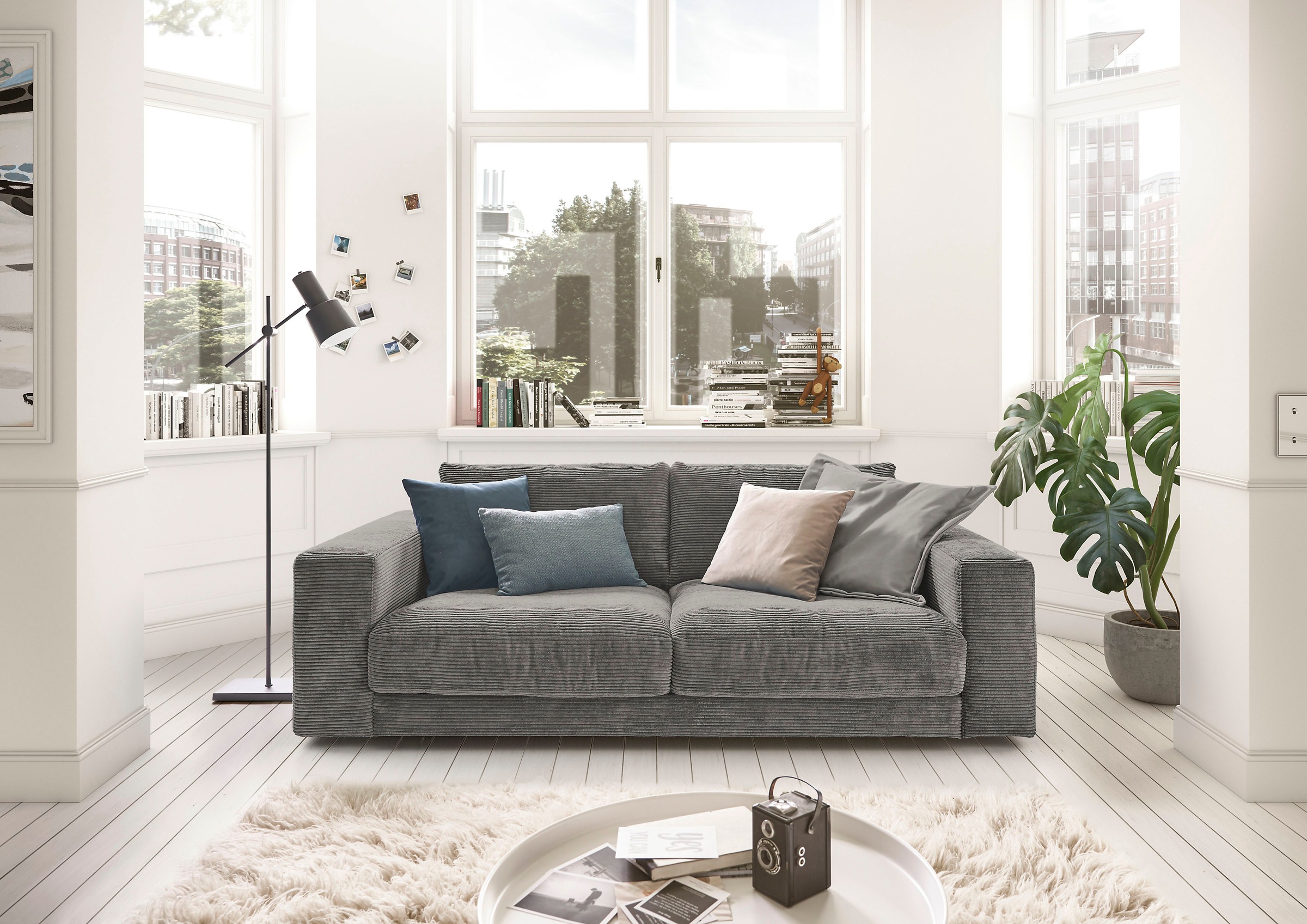 3C Candy 2-Sitzer »Enisa softig und legeres Big-Sofa, bequem und komfortabel«, Zeitloses und stylisches Loungemöbel, in Breitcord