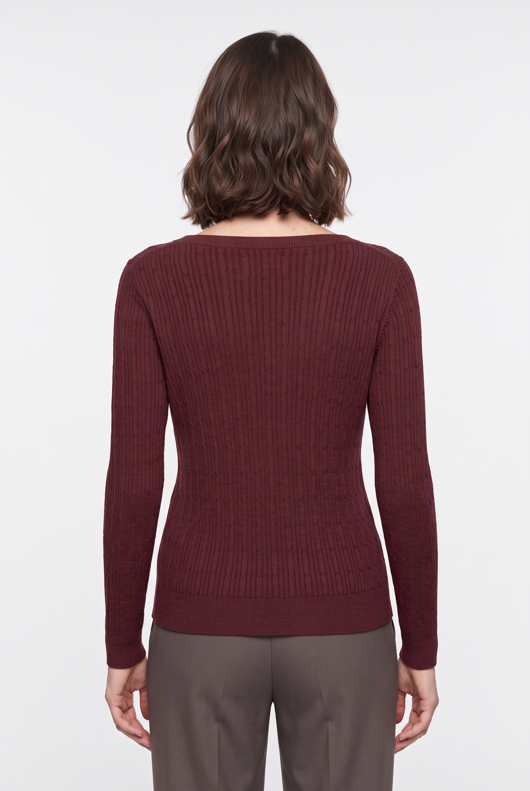 Gant V-Ausschnitt-Pullover »MINI CABLE V-NECK« mit Kaschmiranteil