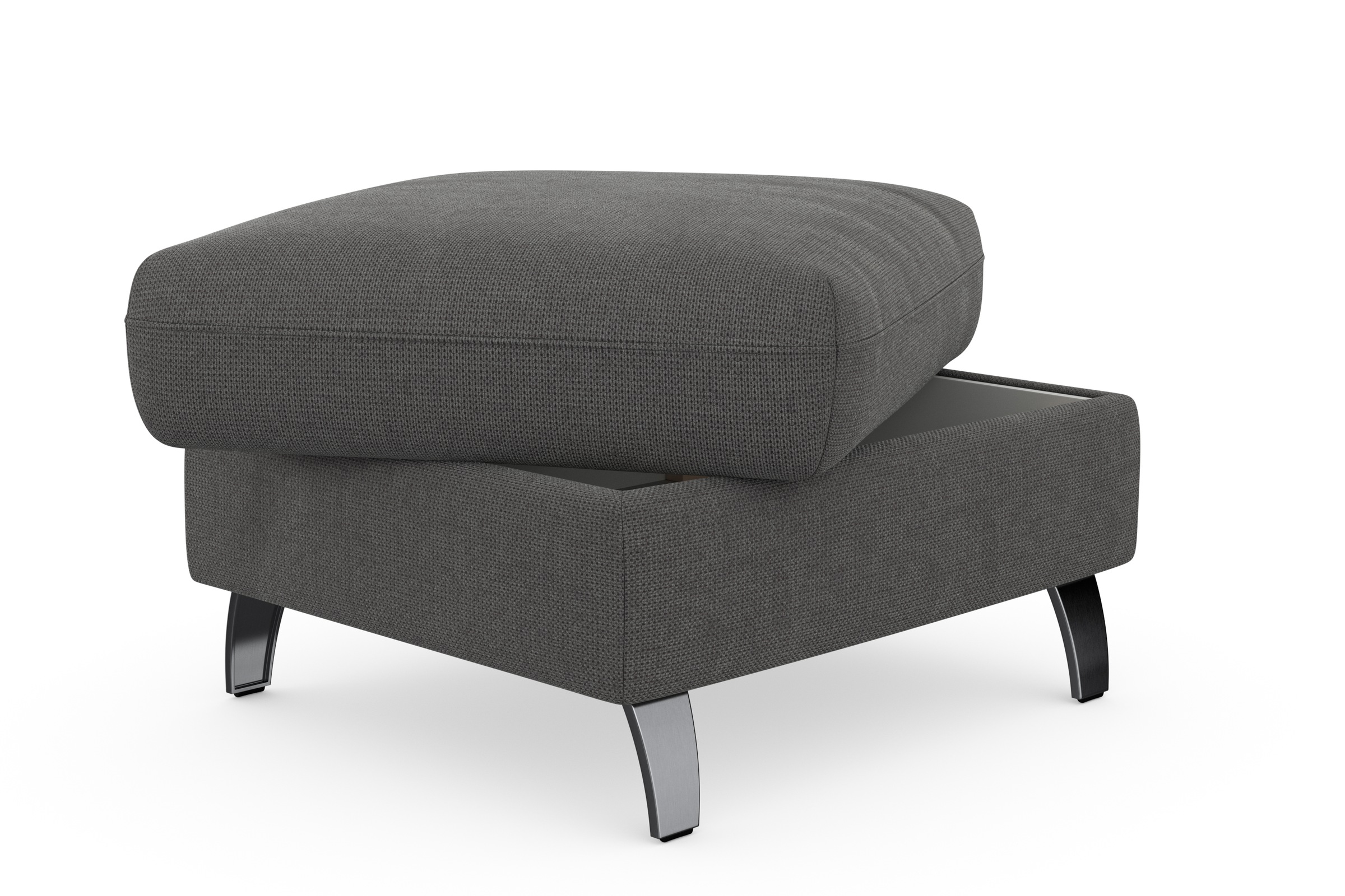 sit&more Stauraumhocker »Grenoble«, mit Stauraum und satinierten Füßen