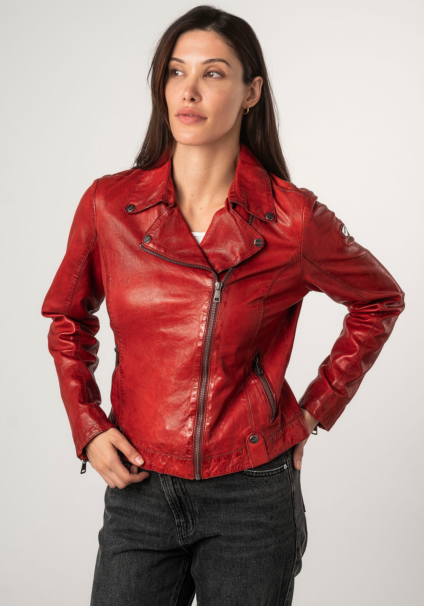 Mauritius Lederjacke »MWFayola«, mit Umlegekragen