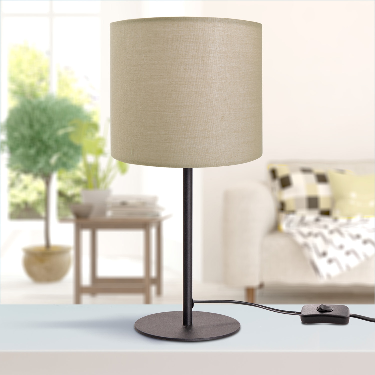 3 Lampe, Und Paco E14 Garantie XXL mit flammig-flammig, Jahren Tischleuchte Color«, Home LED online 1 Wohnzimmer Für Schlafzimmer, Unifarben, | »Uni kaufen Deko