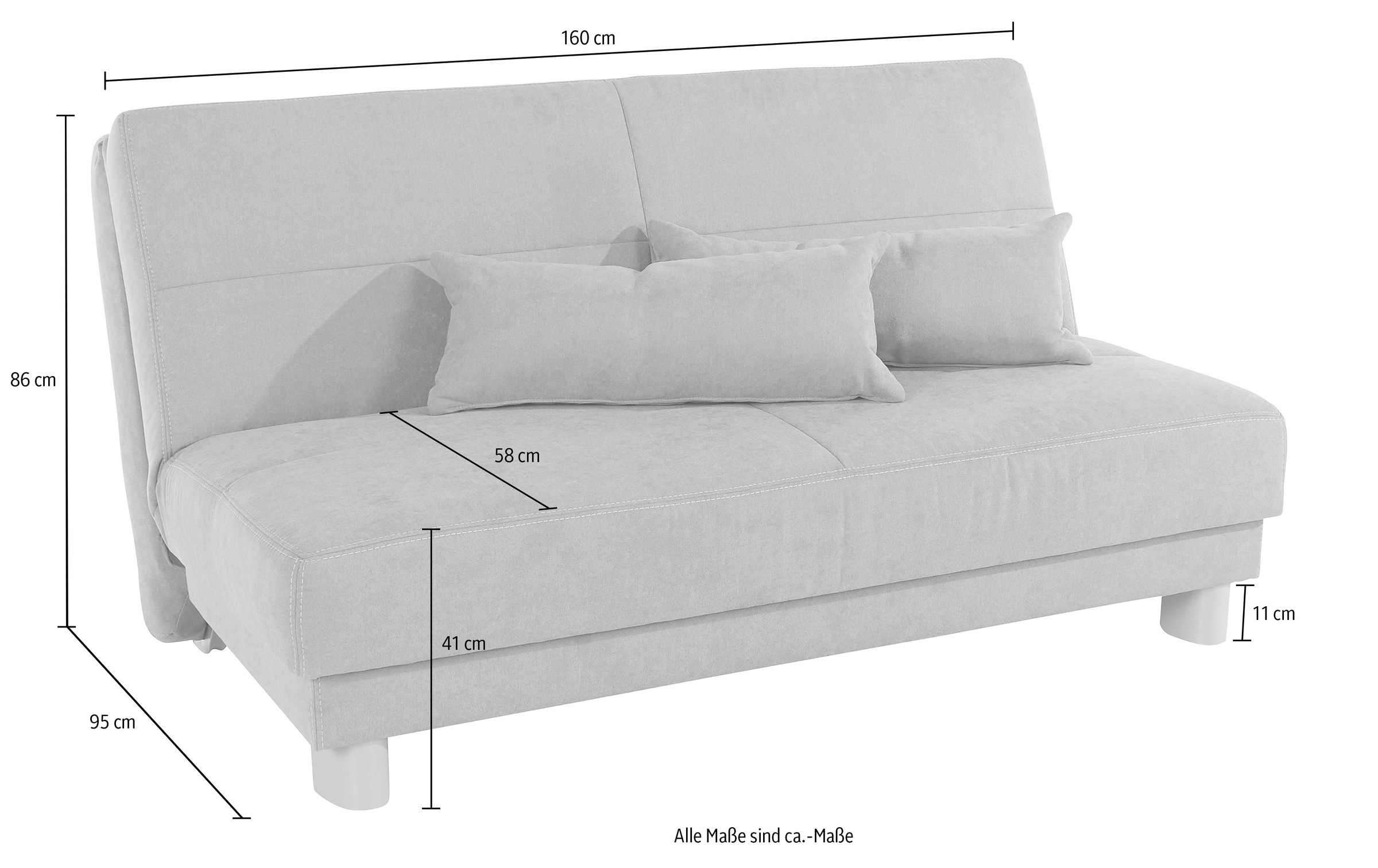 INOSIGN Schlafsofa »Gina«, mit einem Handgriff vom Sofa zum Bett