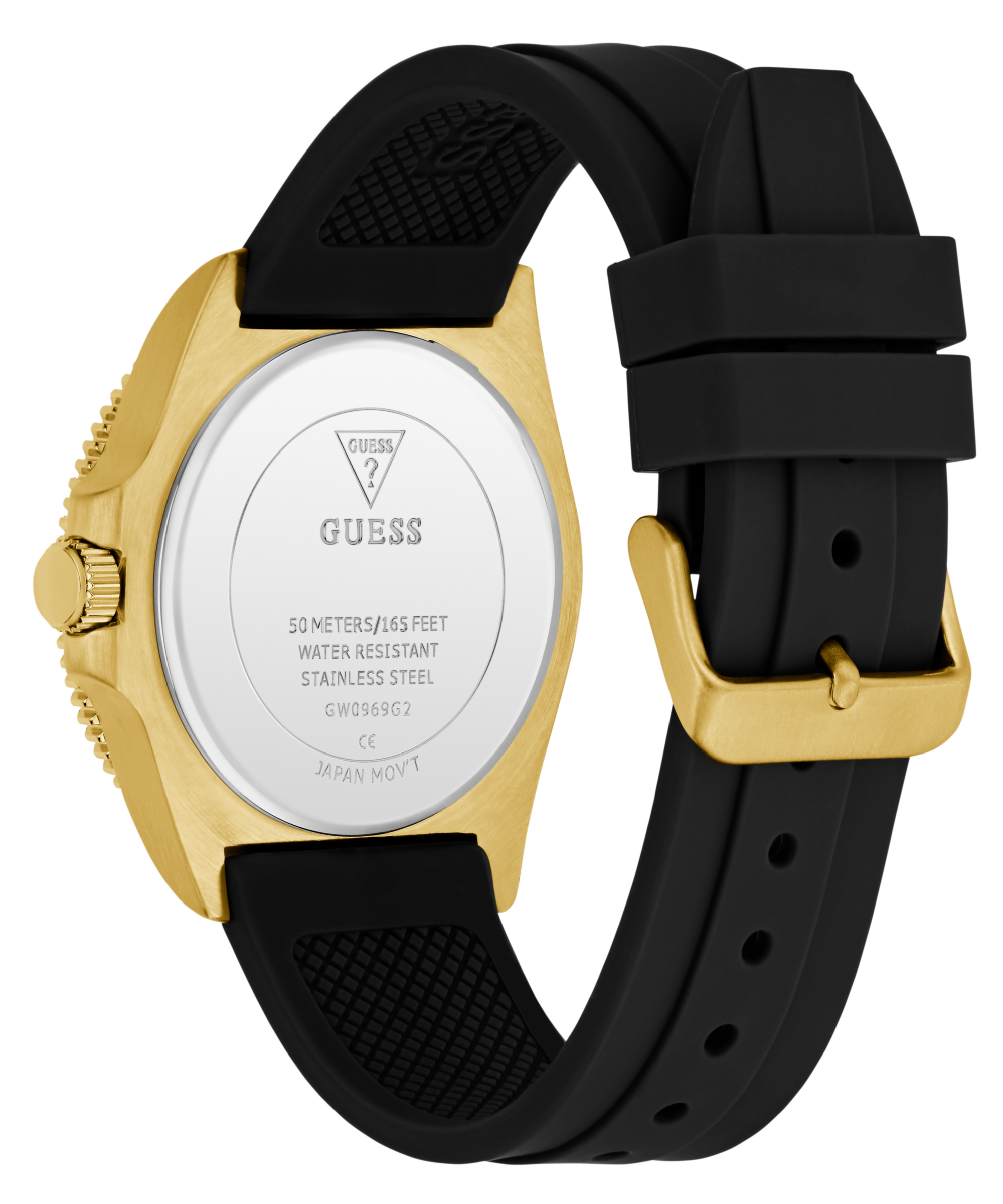 Guess »CLIFF« Armbanduhr, Herrenuhr, Silikonarmband