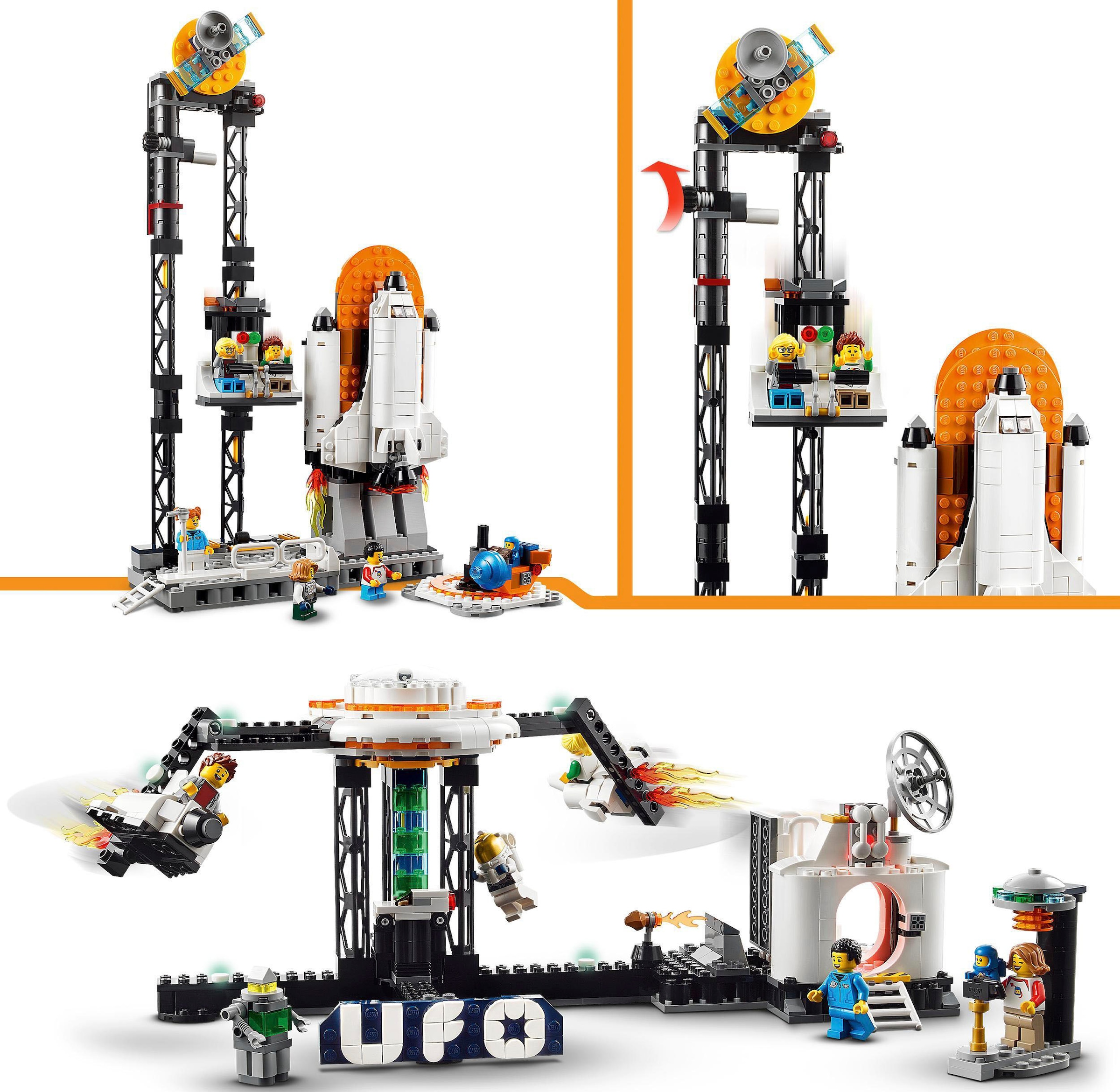 LEGO® Konstruktionsspielsteine »Weltraum-Achterbahn (31142), LEGO® Creator 3in1«, (874 St.), Made in Europe