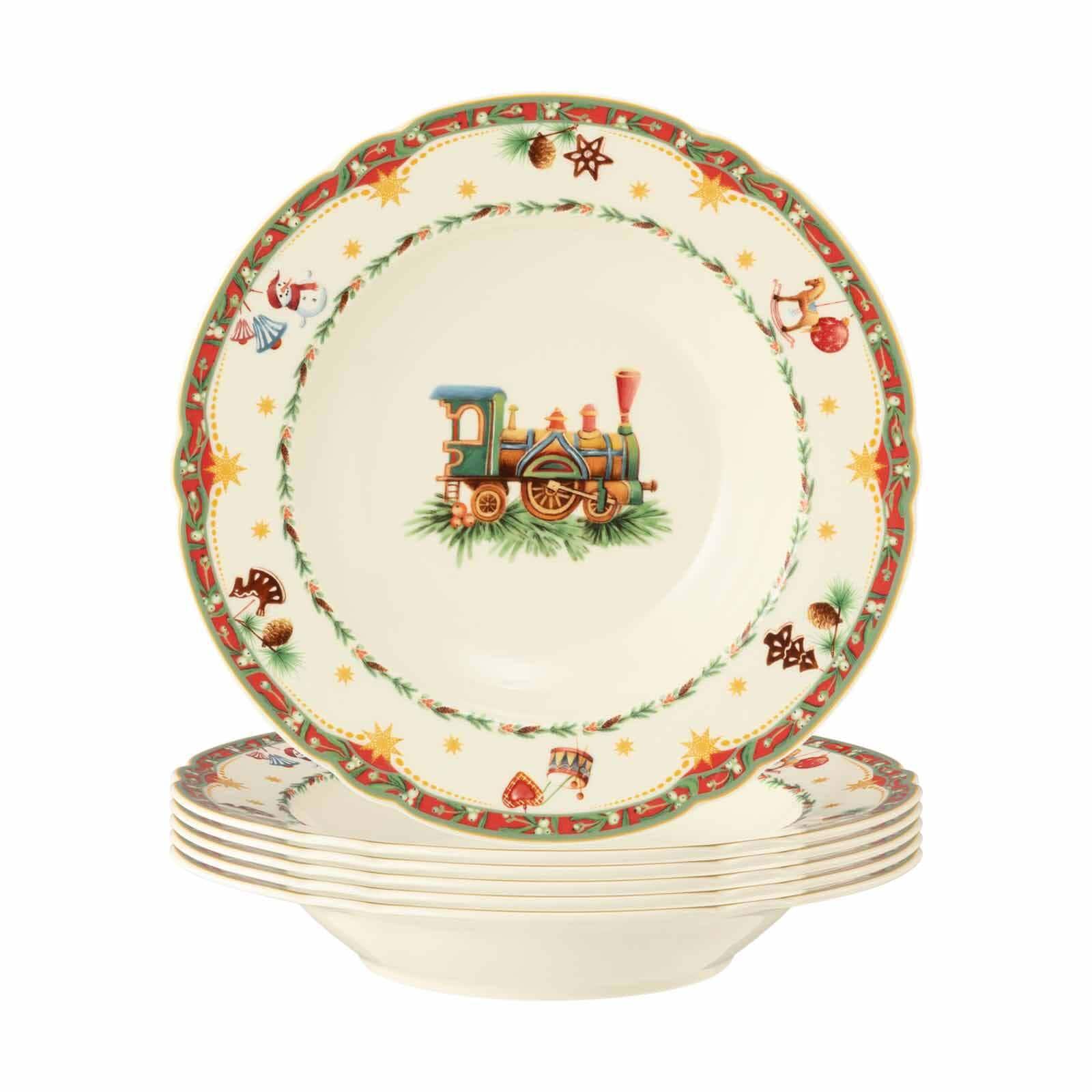 Seltmann Weiden Suppenteller Marieluise Weihnachtsnostalgie ø 23 cm 6er Set