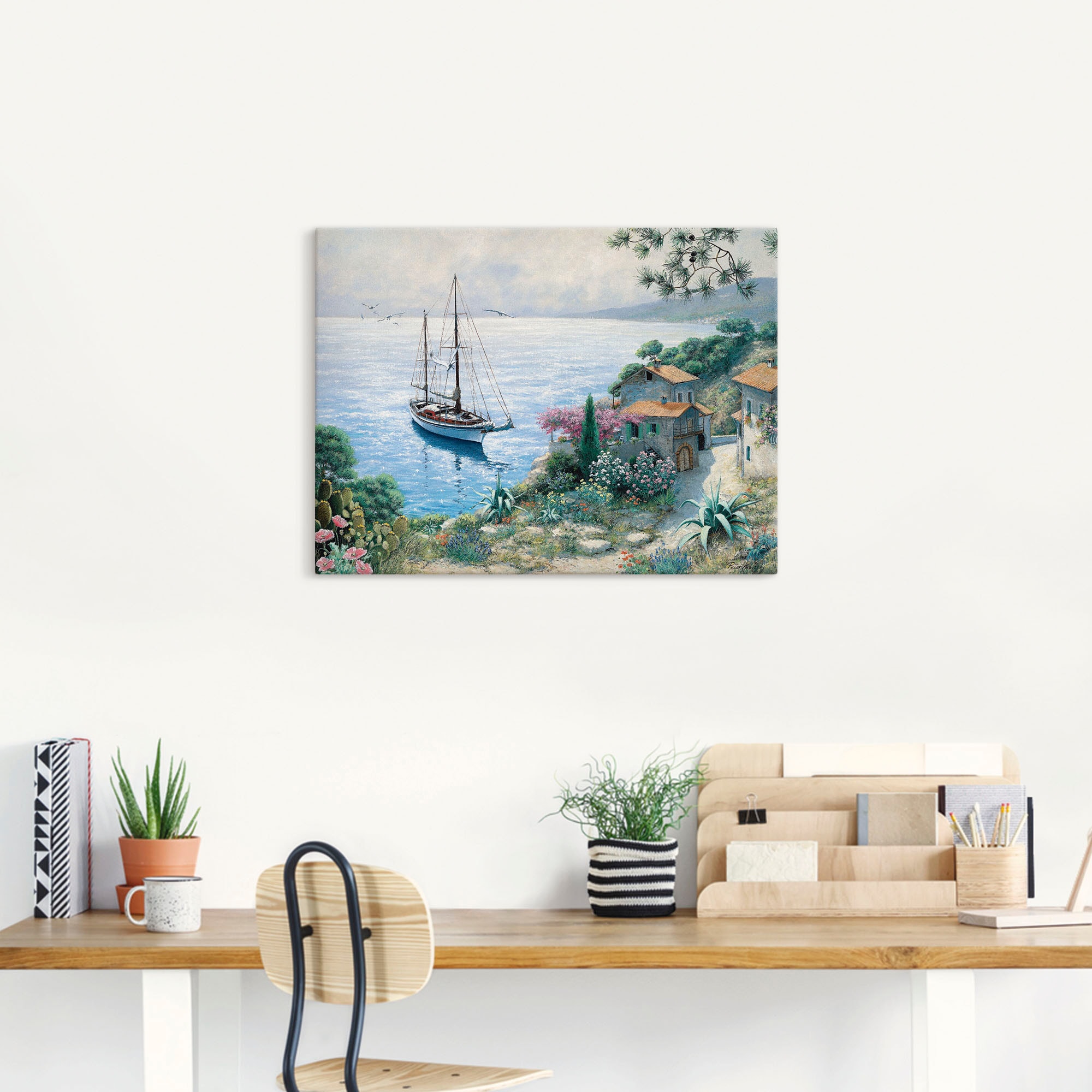 Artland Wandbild »Die Bucht«, Boote & Schiffe, (1 St.), als Leinwandbild, Wandaufkleber in verschied. Größen
