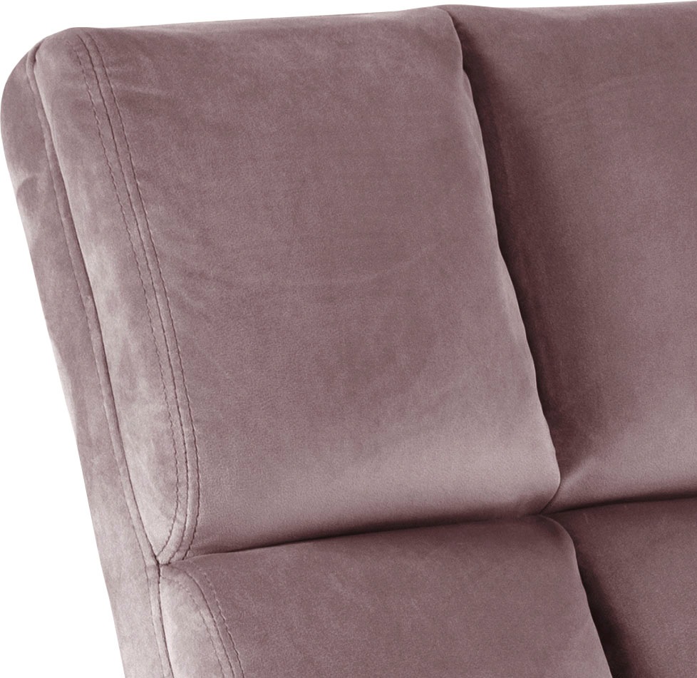 ACTONA GROUP Loungesessel 1,  Samtvelours und quadratische Steppnähte, verschiedene Variationen