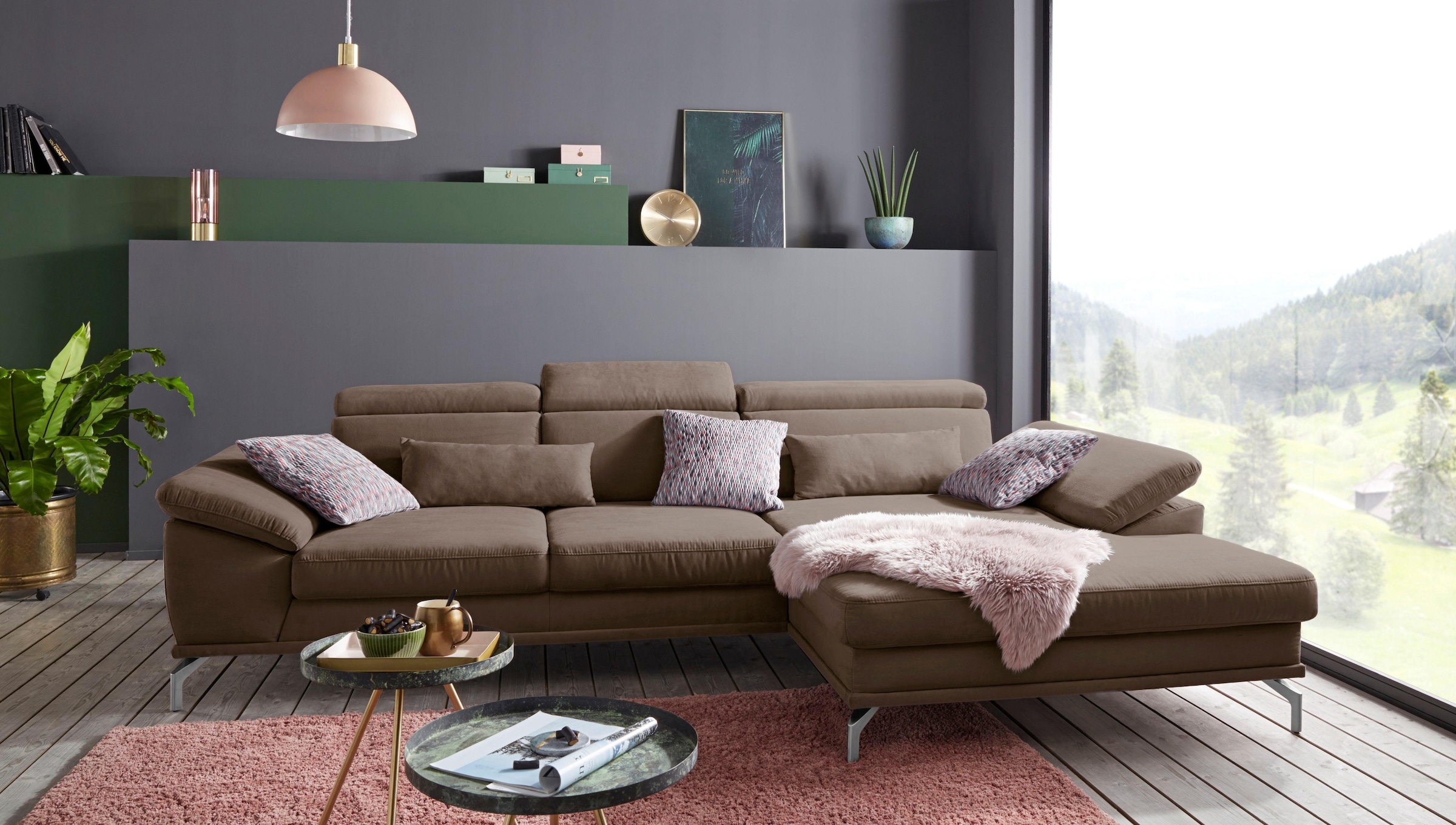 sit&more Ecksofa »Scorpio L-Form«, inklusive Sitztiefenverstellung, wahlweise mit Kopfverstellung