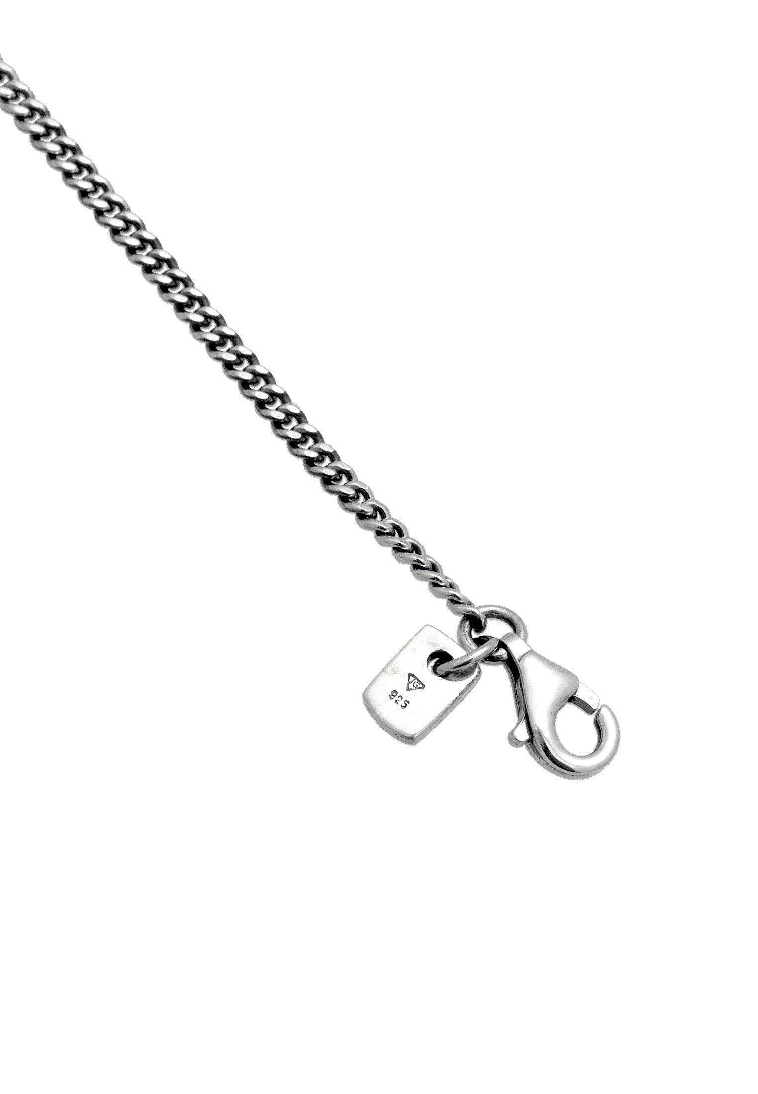 Kuzzoi Lange Kette »Halskette Anker Zirkonia Weiß 925 Sterling Silber«