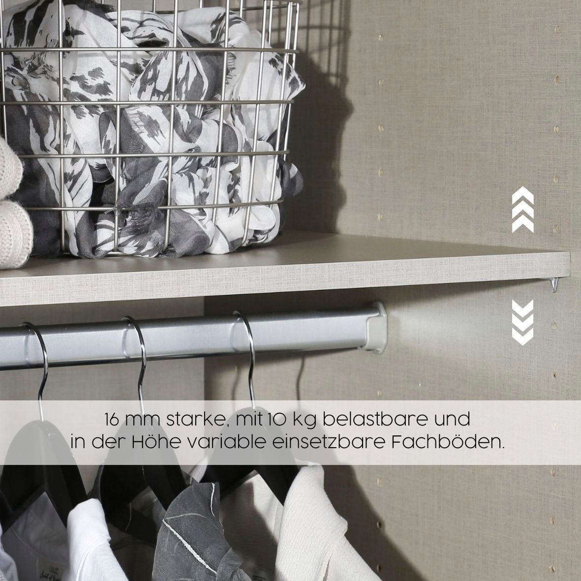 rauch Schwebetürenschrank »Kleiderschrank Schrank Garderobe SATURN mit 3 Ausstattungsvarianten« 3 verschiedene Ausstattungsvarianten Griffe aus Metall MADE IN GERMANY