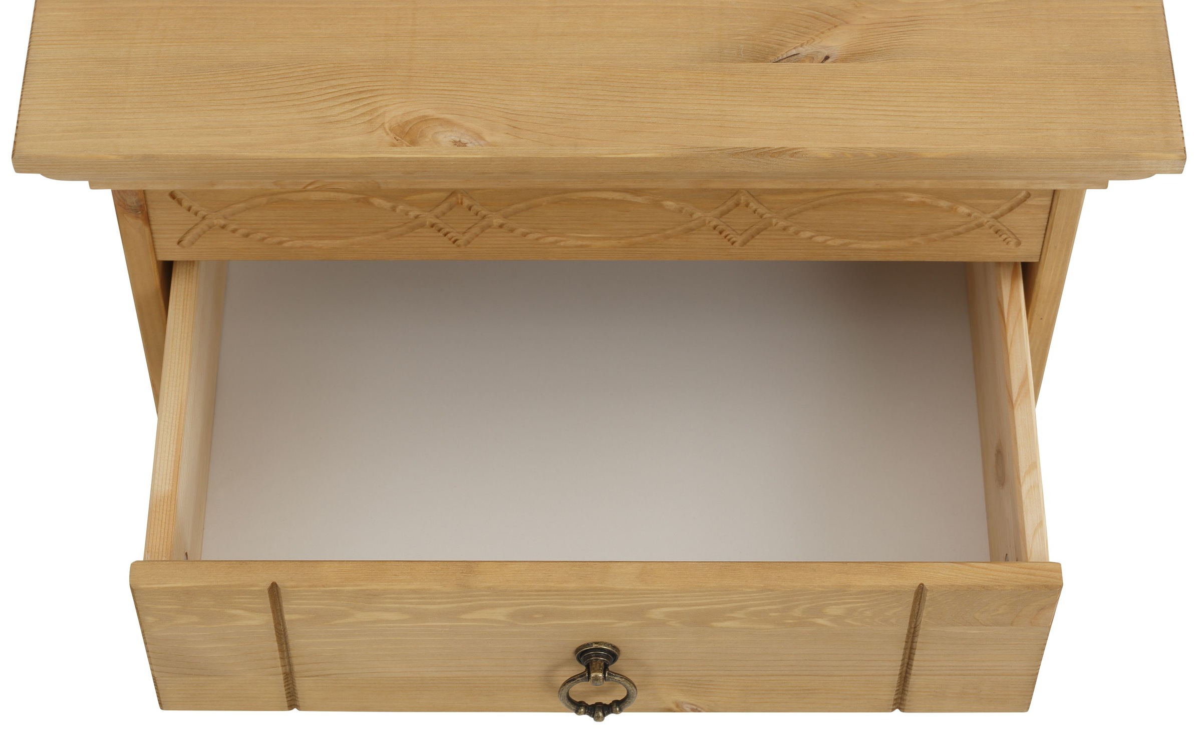 Home affaire Nachtkommode »Indra«, Nachttisch mit dekorativen Fräsungen, Breite: 50 cm