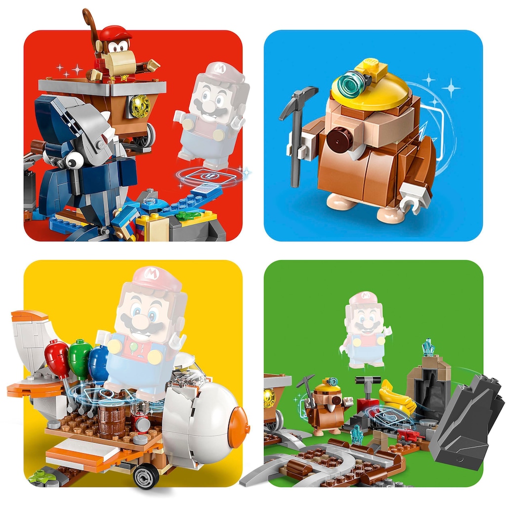LEGO® Konstruktionsspielsteine »Diddy Kongs Lorenritt – Erweiterungsset (71425), LEGO® Super Mario«, (1157 St.), Made in Europe