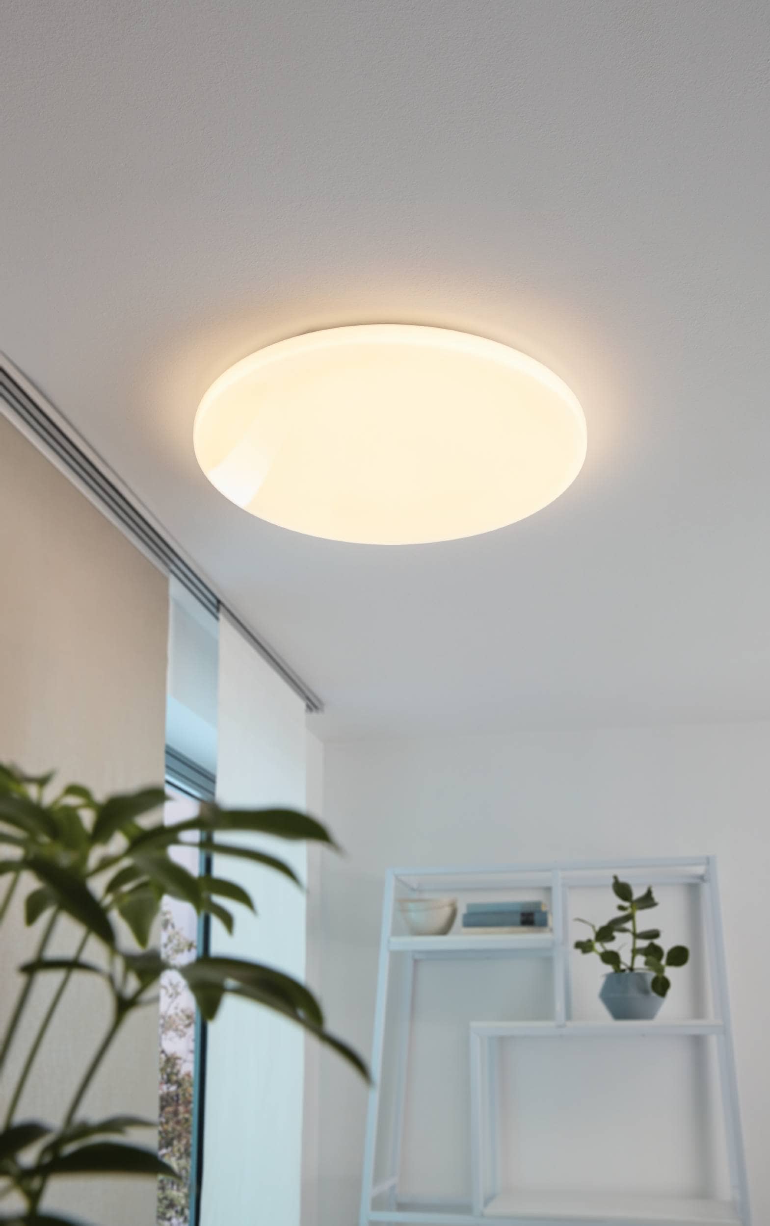 EGLO LED Deckenleuchte »POGLIOLA Deckenlampe, aus Stahl und Kunststoff, Wohnzimmerlampe« LED-Modul 1 Stk. Warmweiß Ø31cm, LED Deckenleuchte, Leuchte aus Stahl und Kunststoff, Lampe weiß