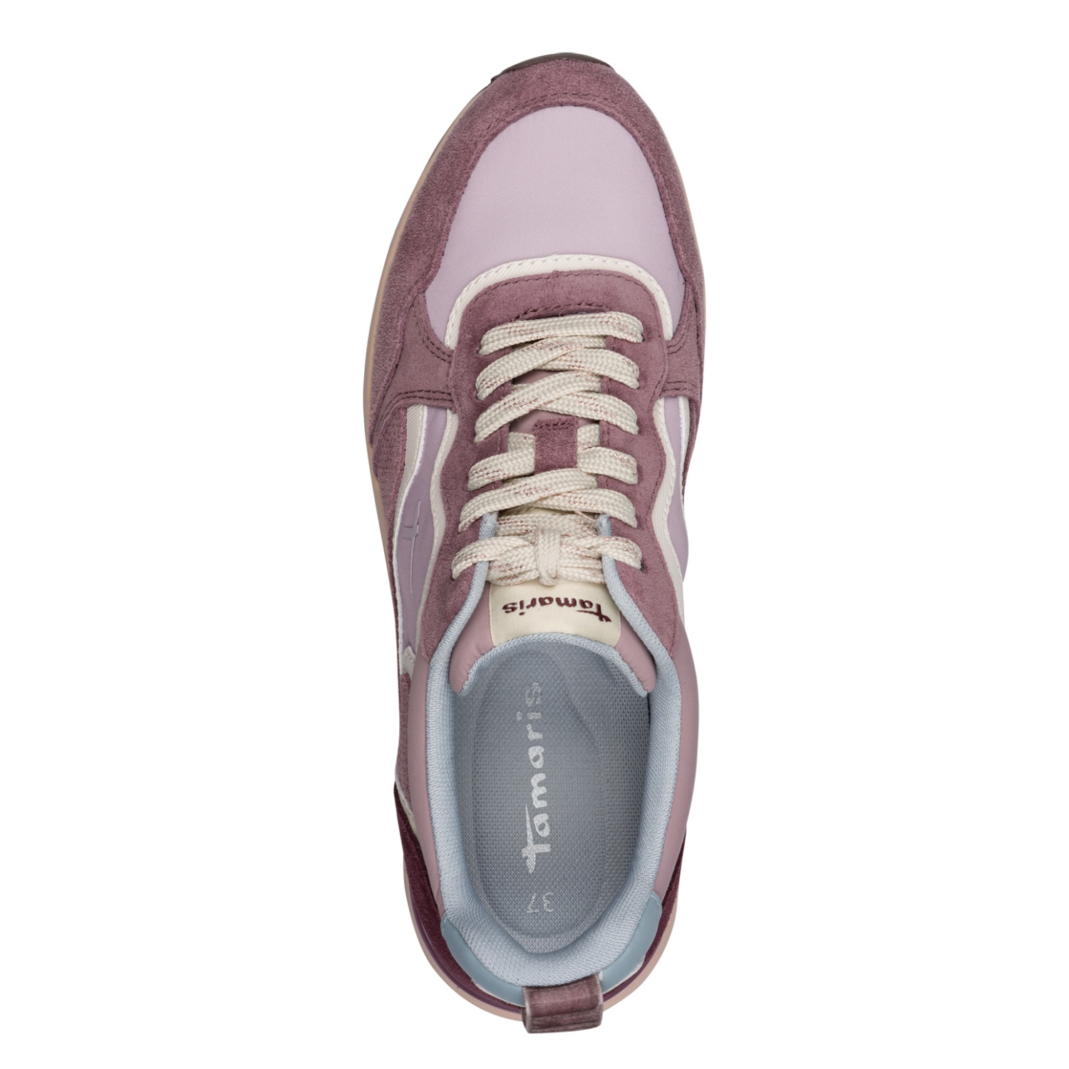 Tamaris Plateausneaker  Freizeitschuh, Halbschuh, Schnürschuh mit Kontrastbesatz