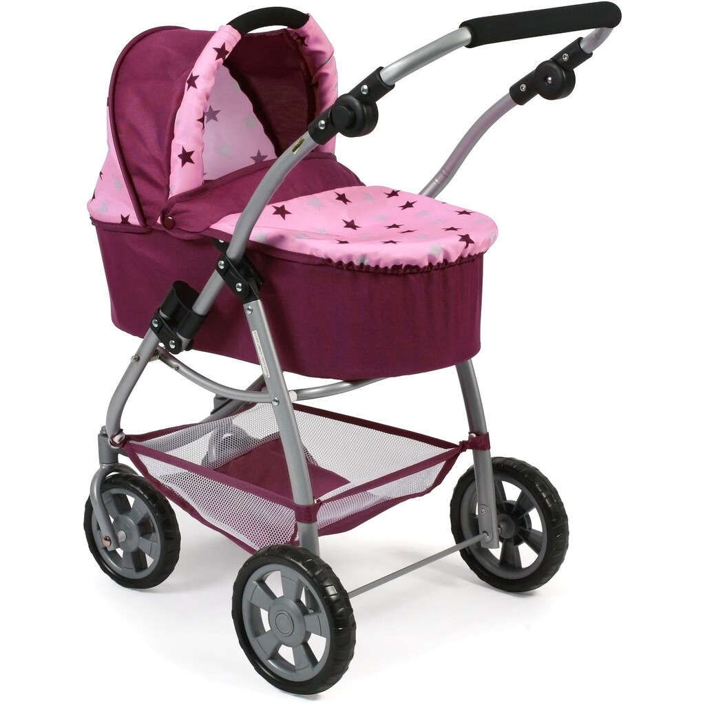 CHIC2000 Kombi-Puppenwagen »Emotion All In 2in1, Stars Brombeere«, inkl. Babywanne und Sportwagenaufsatz