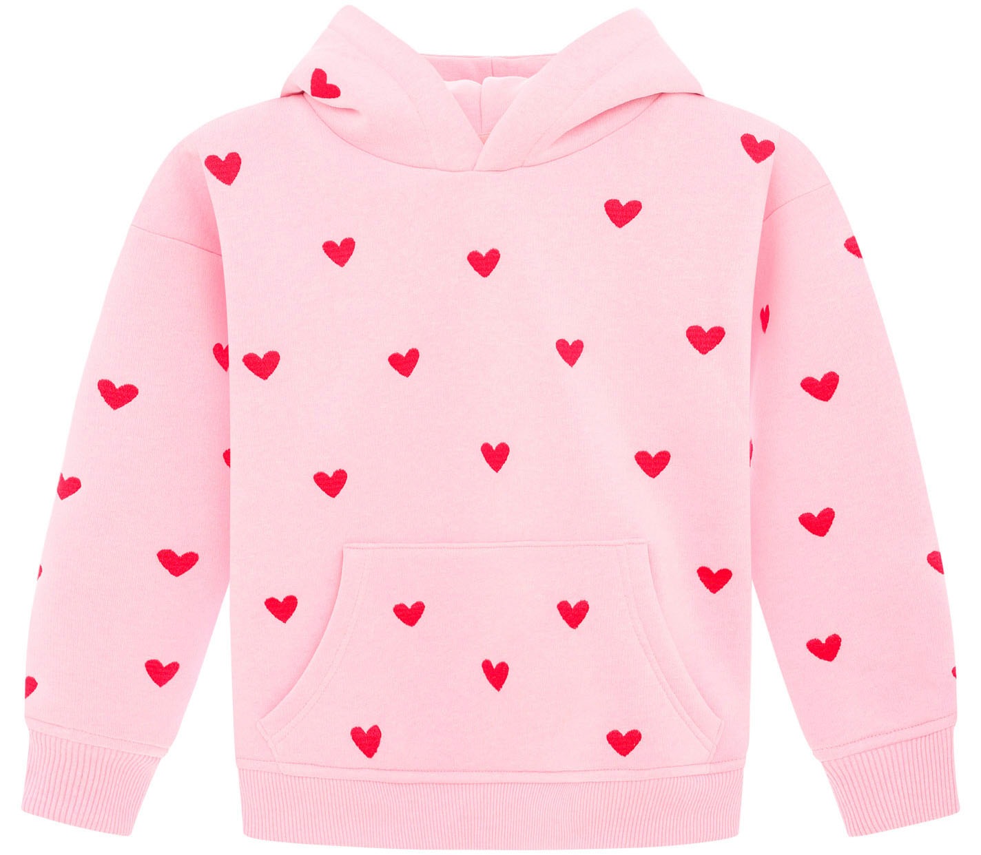 Zwillingsherz Hoodie »"Hearts" Kids«, mit gestickten Herzen allover für Mädchen