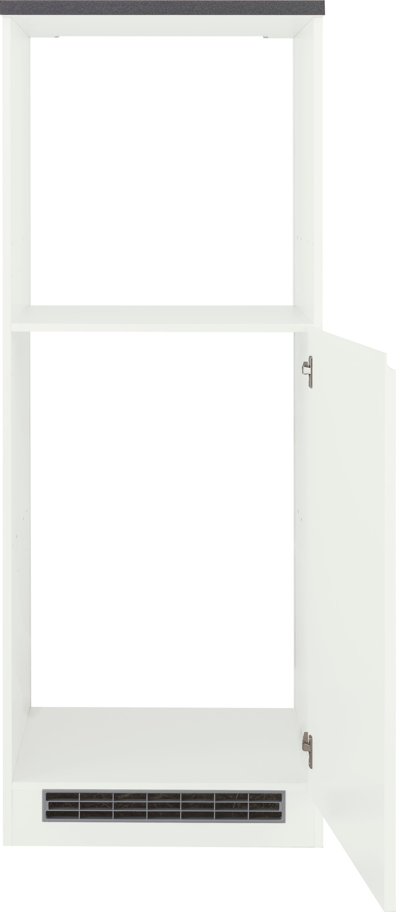 KOCHSTATION Backofen/Kühlumbauschrank »KS-Virginia,neu in verbesserter Ausführung« Arbeitsplatte 38 mm stark, Stauraum, Softclose,  Maße (B/H/T): ca. 60/166/60 cm, Türanschlag frei wählbar